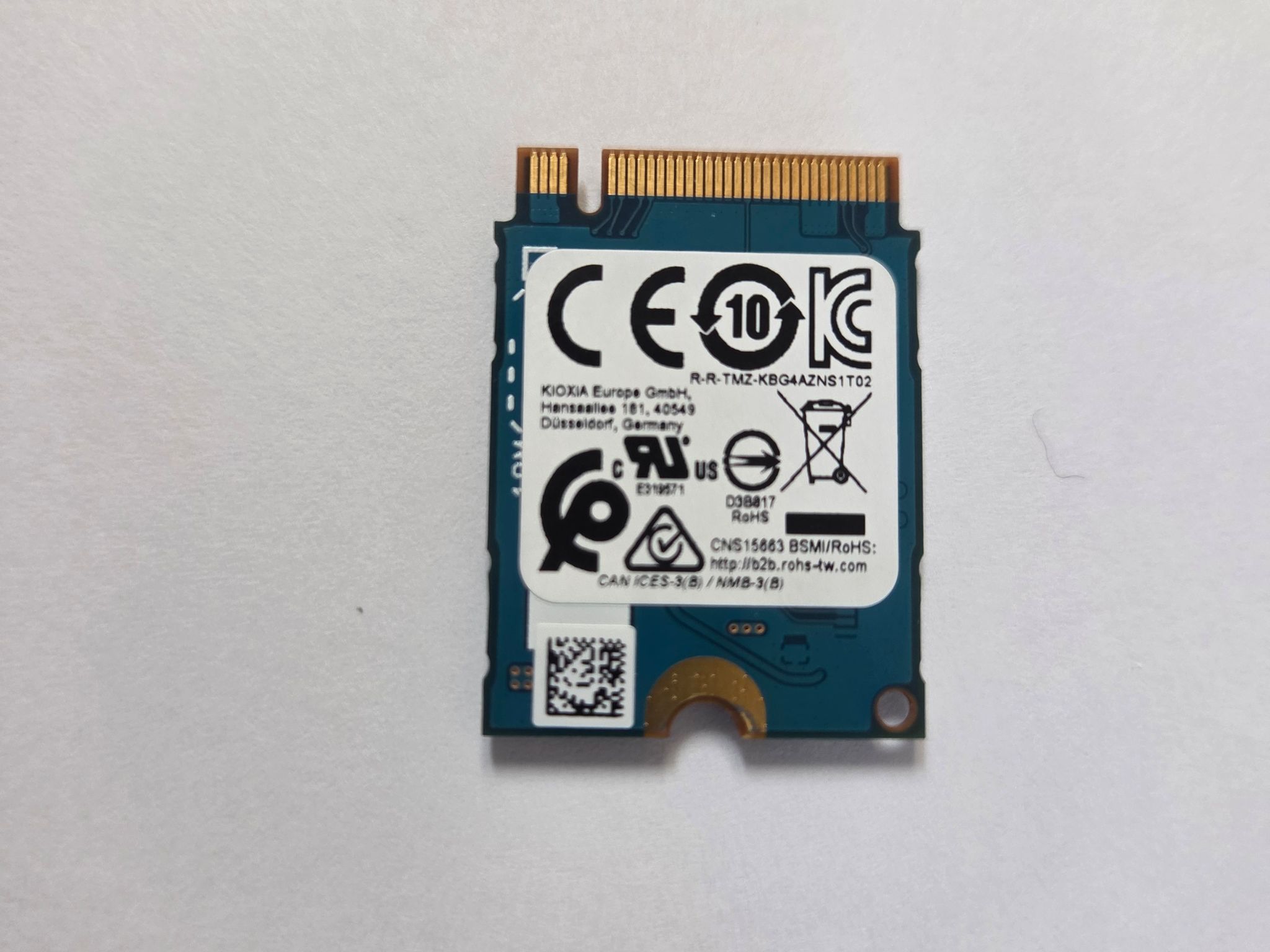 Kioxia 256GB M.2 2230 NVMe SSD