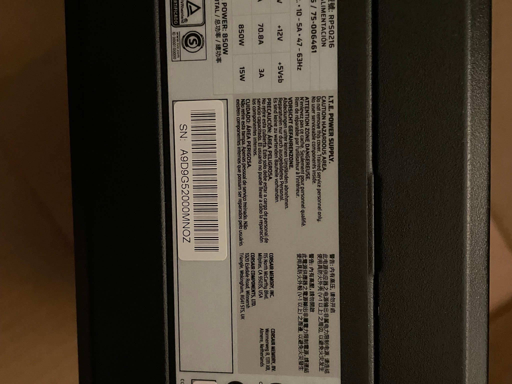 Corsair 850E