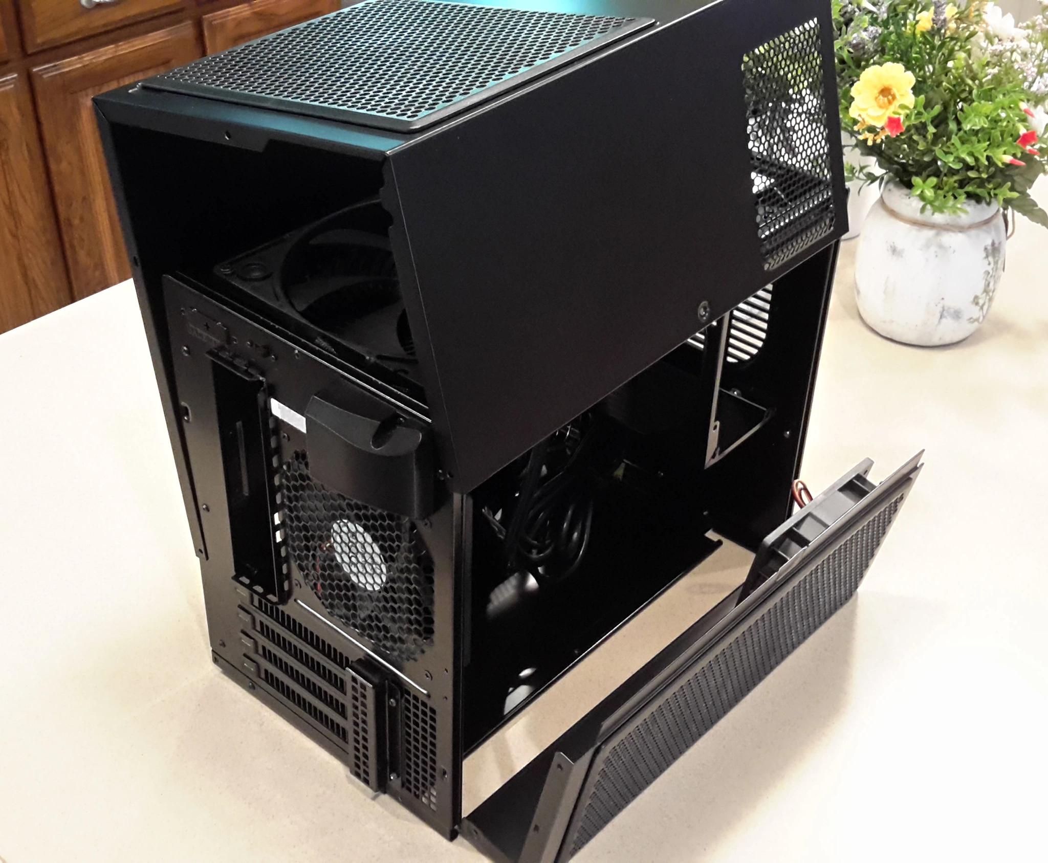Silverstone Technology Micro-ATX, Mini-ITX Mini-Tower Computer Case, Black Steel SG09B