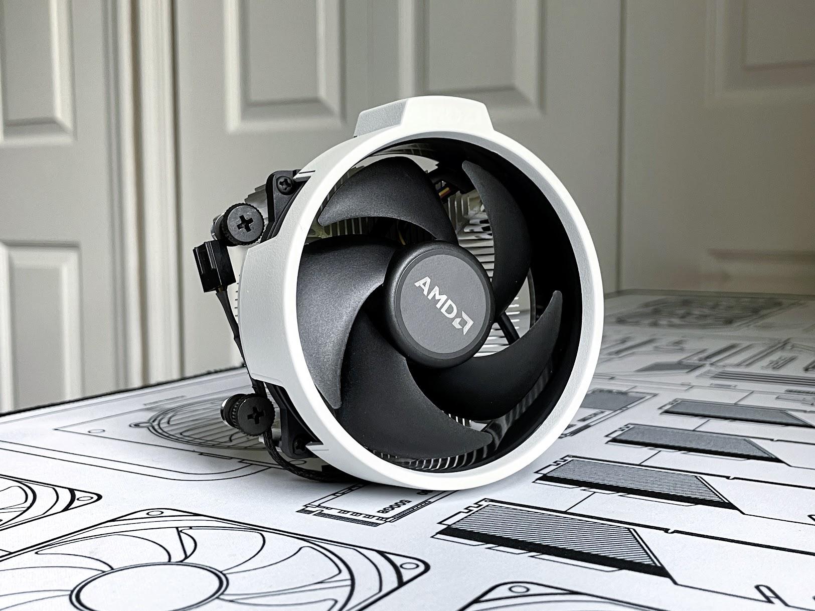 WHITE - AMD Wraith Stealth Socket AM4/AM5 4-Pin Custom Painted Stock Cooler (Multiple Qty Available)