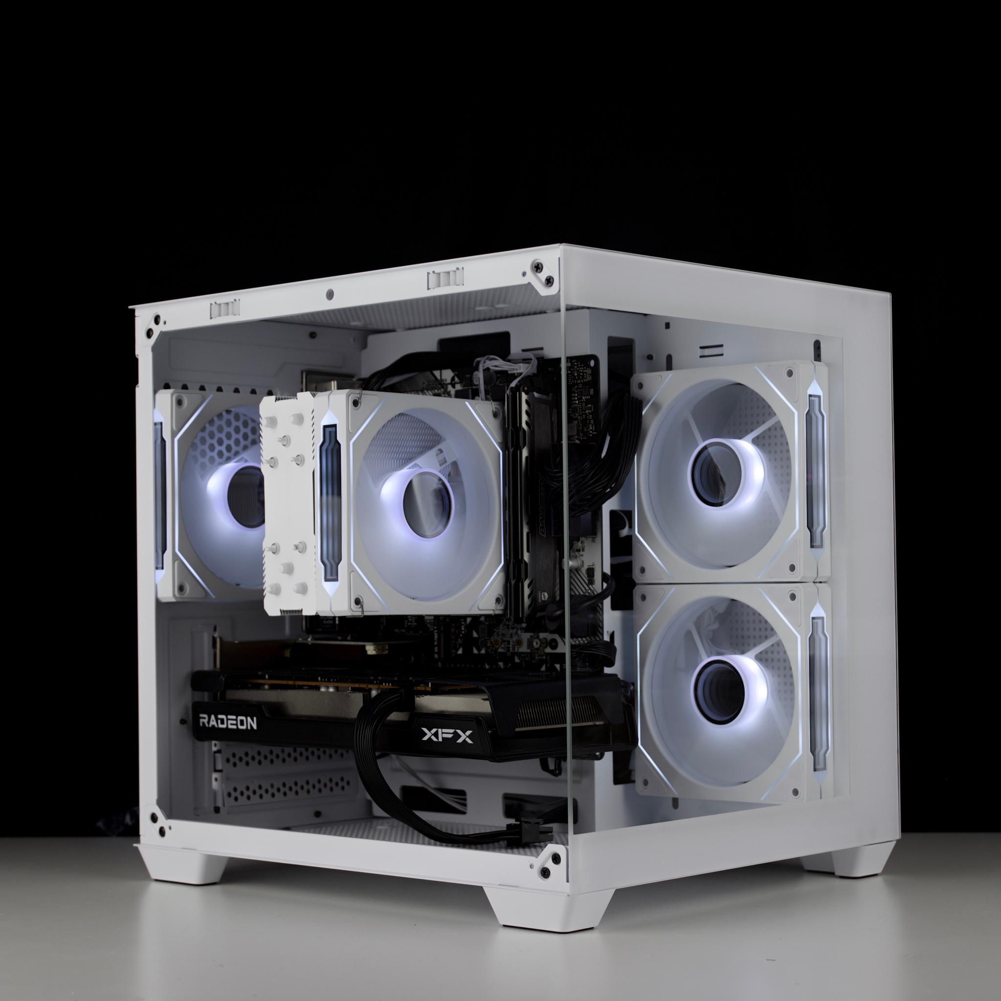 🧊❄️🧊 White Gaming PC – RX 6600, Ryzen 5 3600, 16GB RAM, 512GB SSD - WiFi, BlueTooth