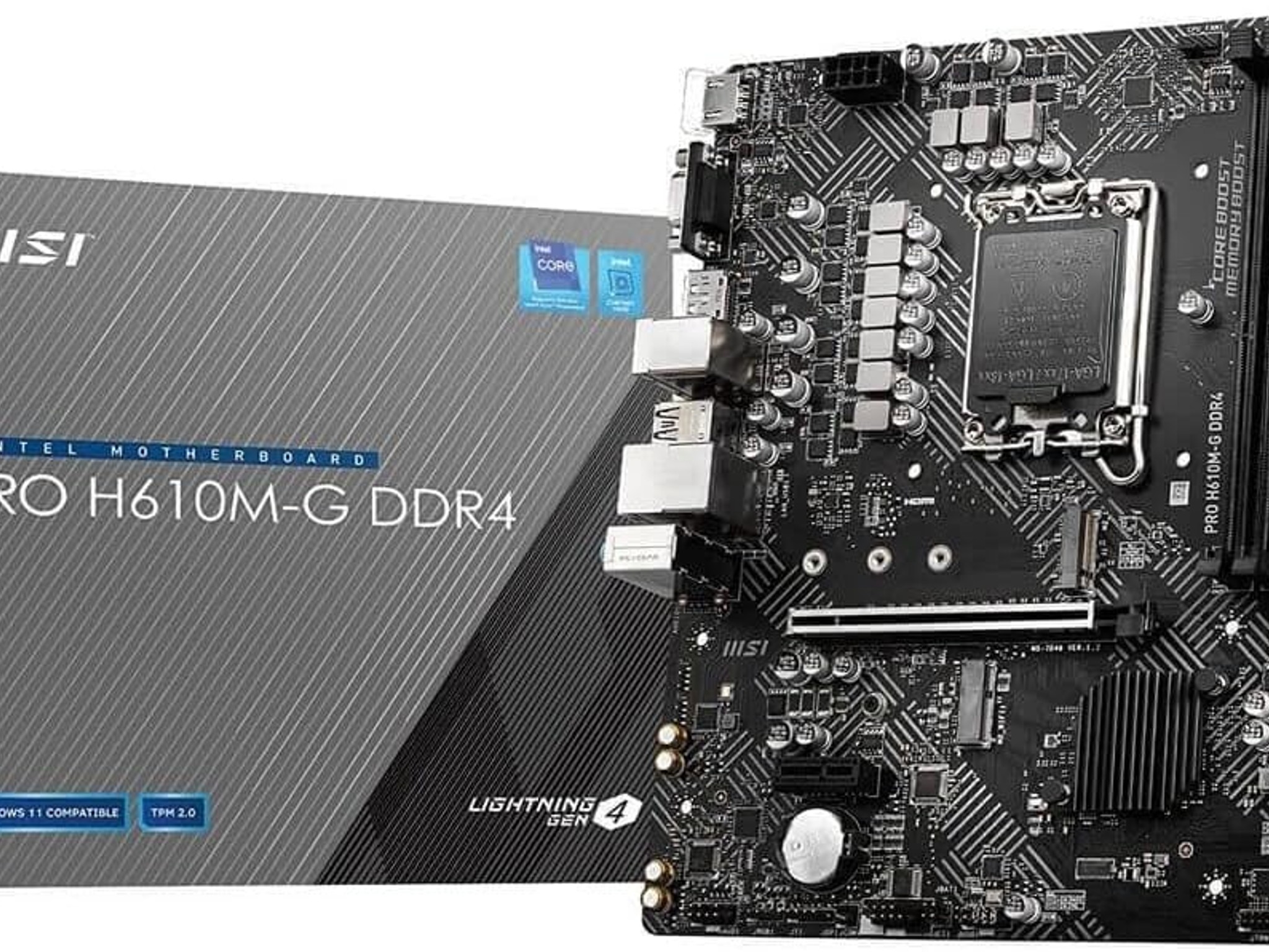 MSI PRO H610M-G DDR4 Motherboard (12th/13th/14th Gen Intel Core, LGA 1700 Socket, DDR4)