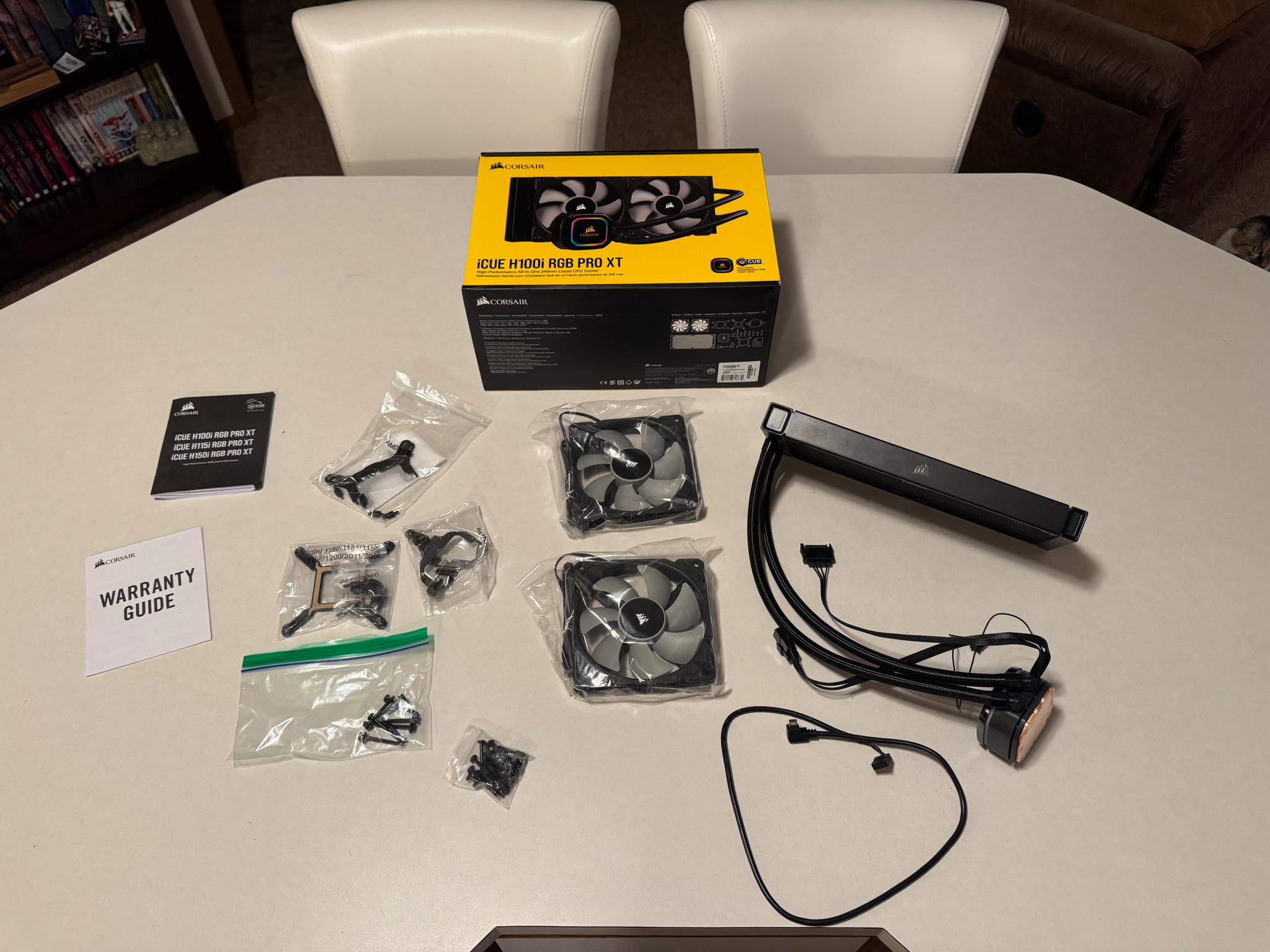 Corsair 240mm Liquid AIO CPU Cooler - iCue H100i RGB Pro XT