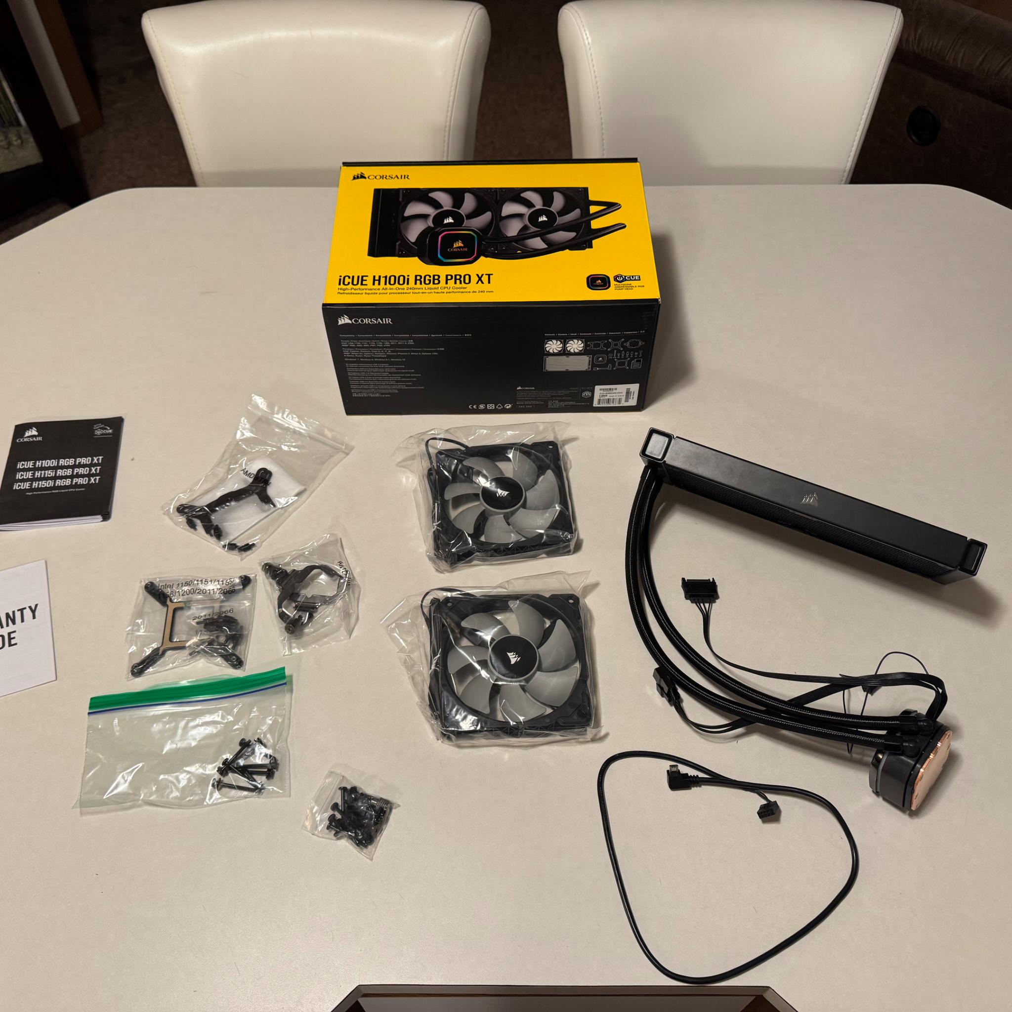 Corsair 240mm Liquid AIO CPU Cooler - iCue H100i RGB Pro XT