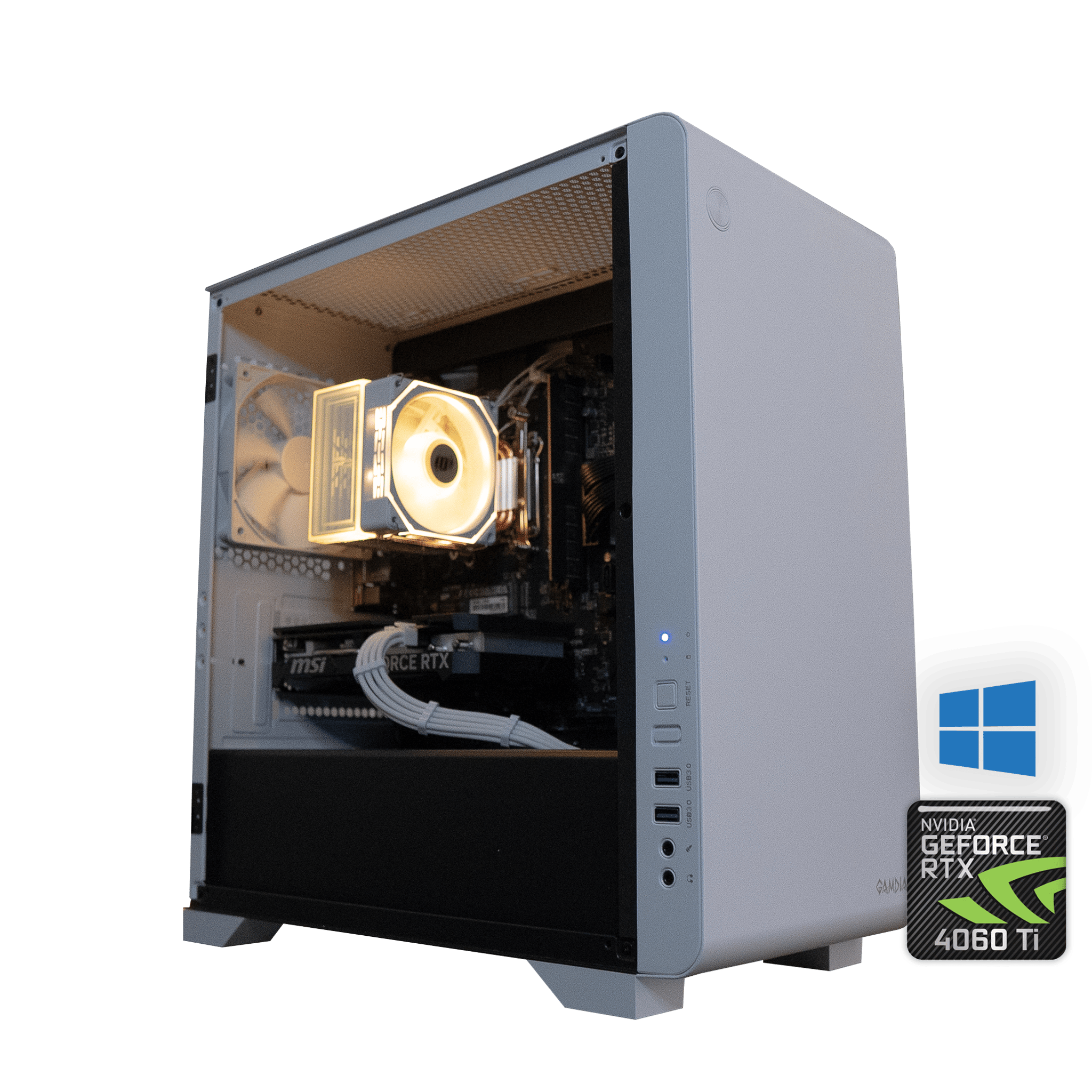 🧊🧊 | MSI RTX 4060Ti | RYZEN 5 7500F | 32GB DDR5 RAM | 1TB NVME SSD + 2TB HDD | Gold Guardian