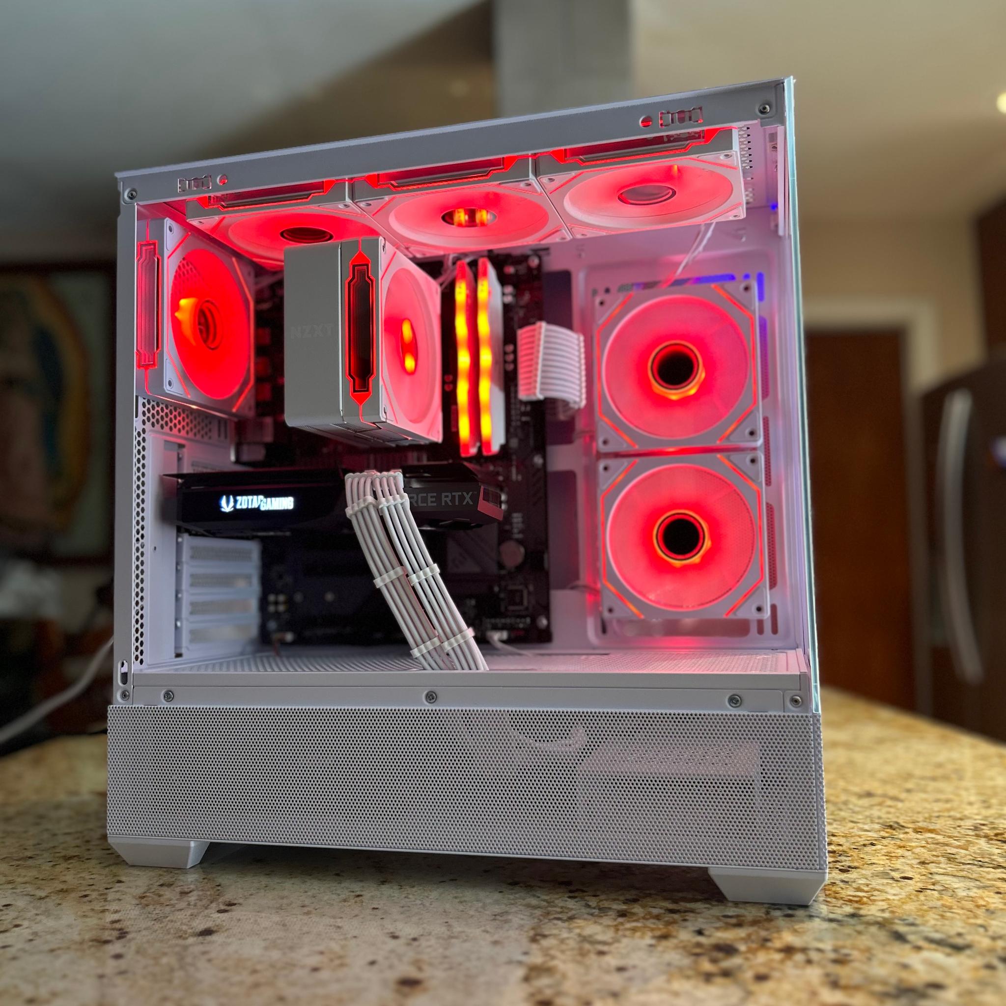 White 1080p/1440p Gaming PC | RTX 3070 | RYZEN 7 3700X | 16GB RAM | 1TB SSD | Wi-Fi + Blue...