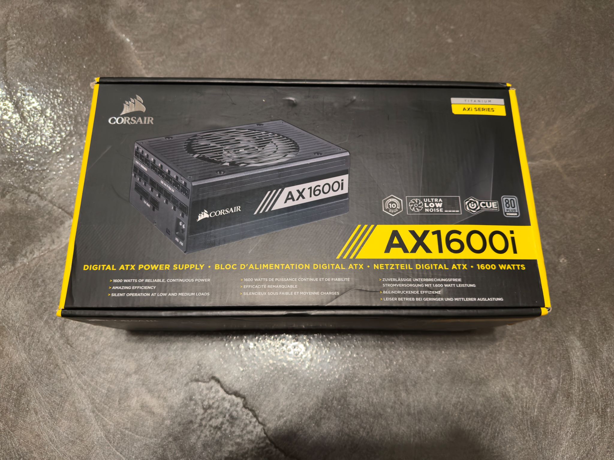 Corsair AX1600i Digital ATX Power Supply — 1600 Watt Fully-Modular 80+ Titanium PSU