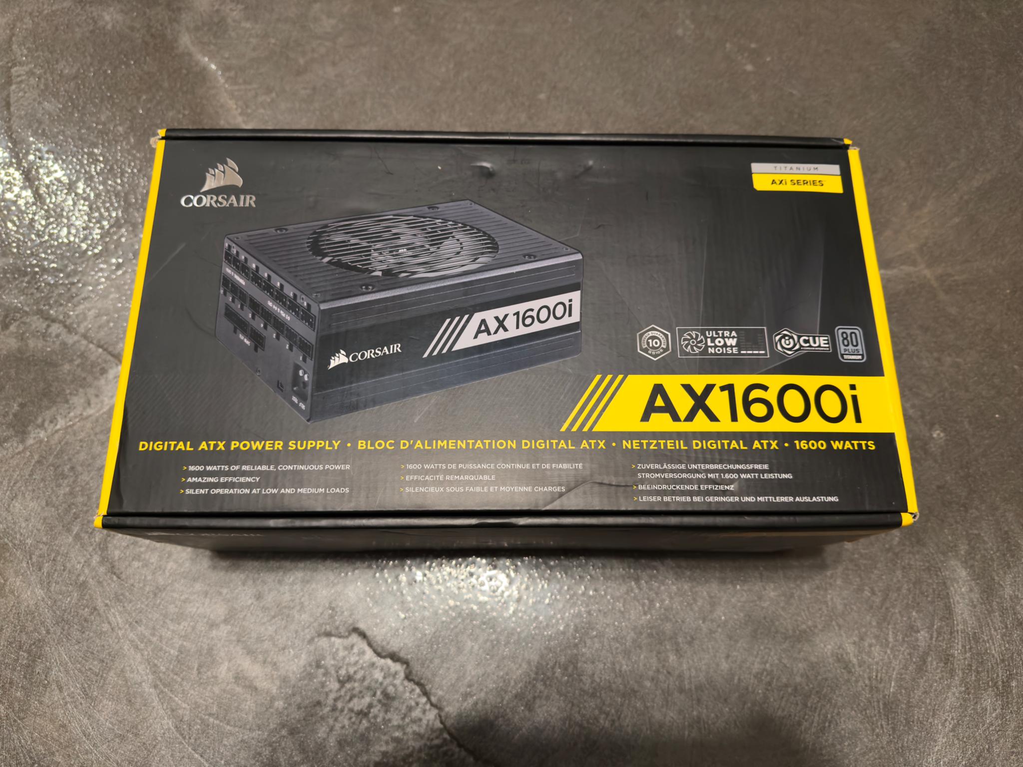Corsair AX1600i Digital ATX Power Supply — 1600 Watt Fully-Modular 80+ Titanium PSU