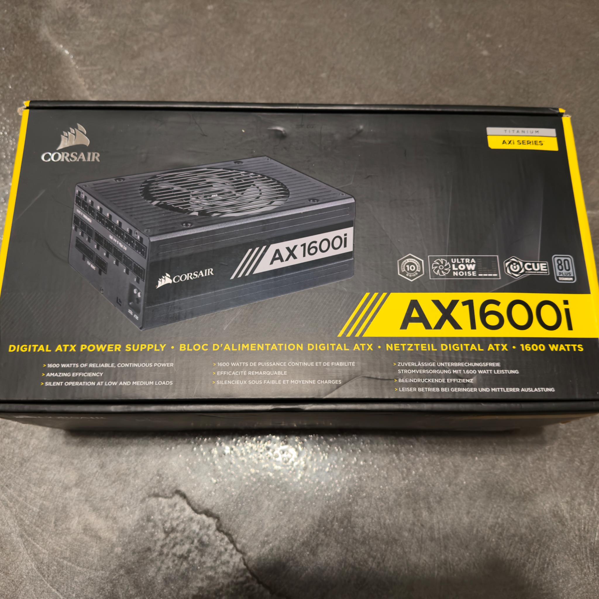 Corsair AX1600i Digital ATX Power Supply — 1600 Watt Fully-Modular 80+ Titanium PSU