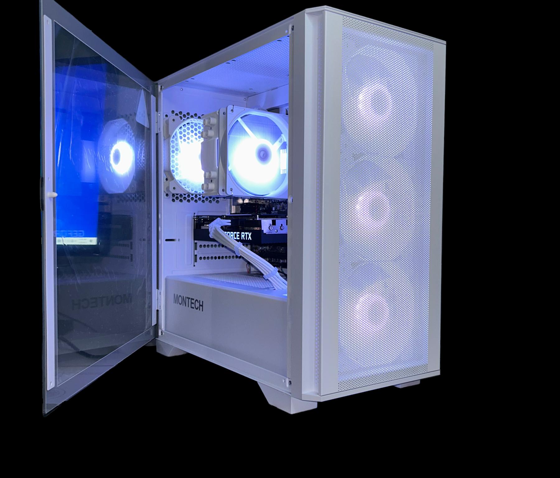 White Custom Gaming / Streaming PC | RTX 3060Ti + Ryzen 5 5600X + 1TB NVME