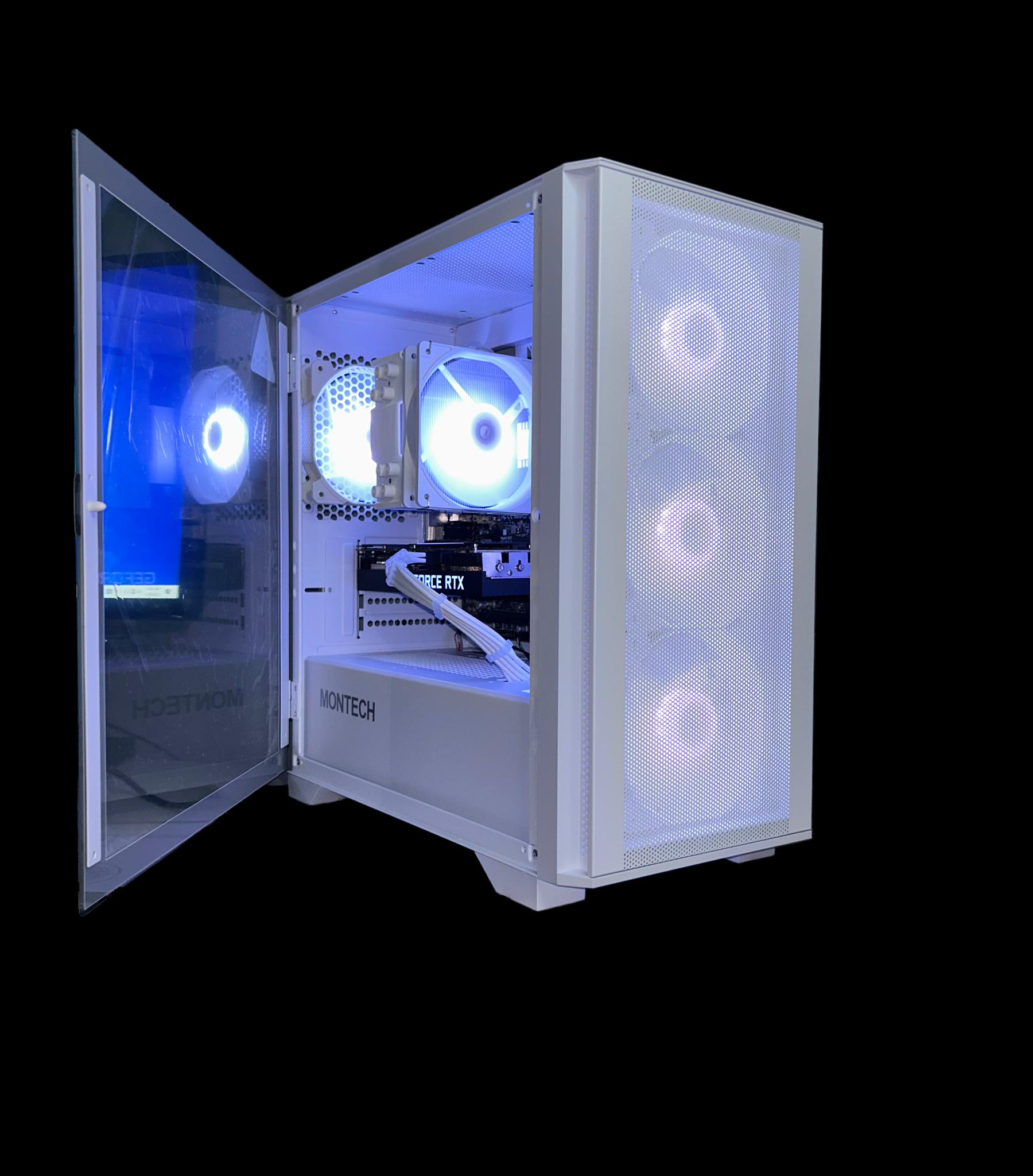 White Custom Gaming / Streaming PC | RTX 3060Ti + Ryzen 5 5600X + 1TB NVME