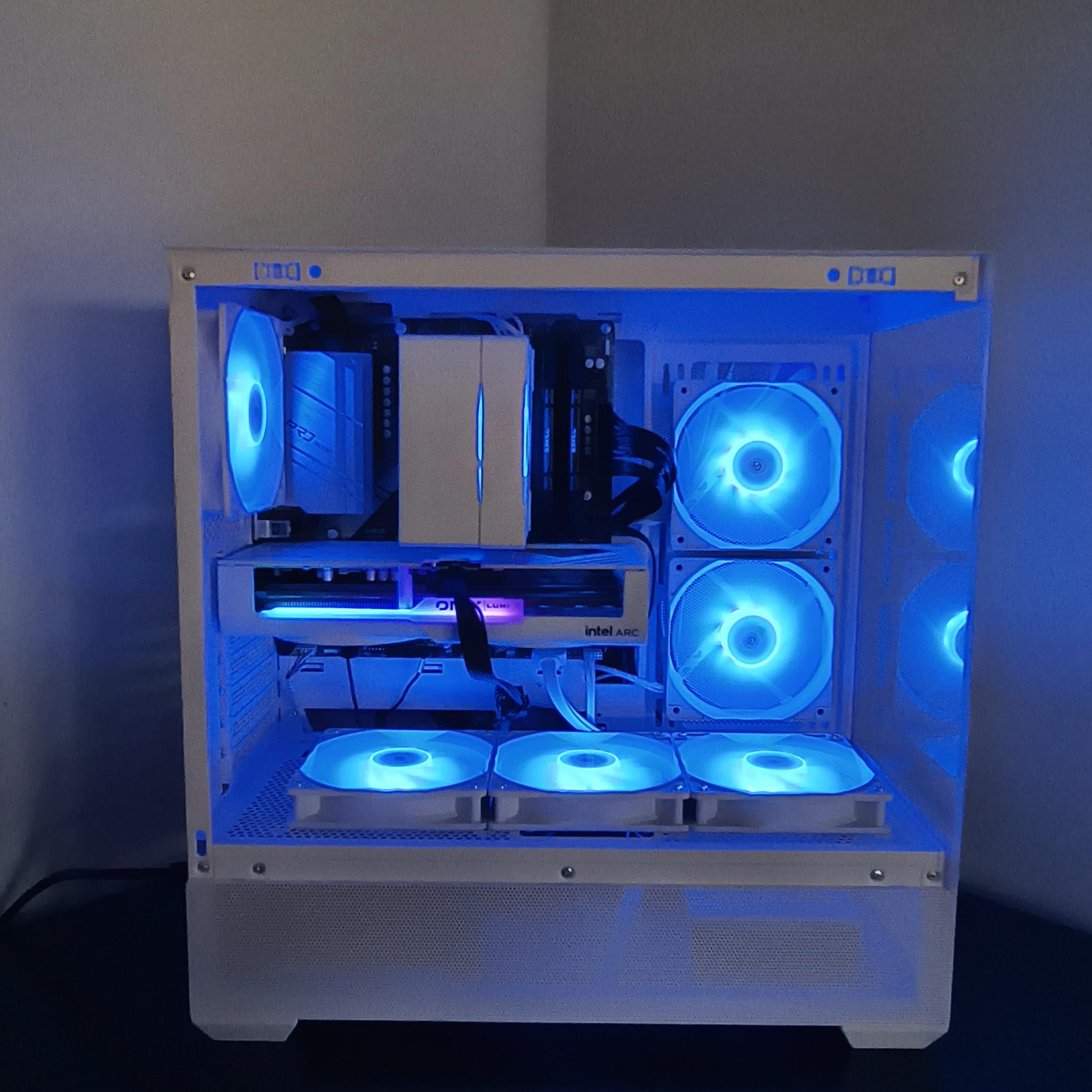 🎖️Honor🎖️ New White RGB Gaming PC, Intel B580+AMD Ryzen 5 5500=High Preformance and Value