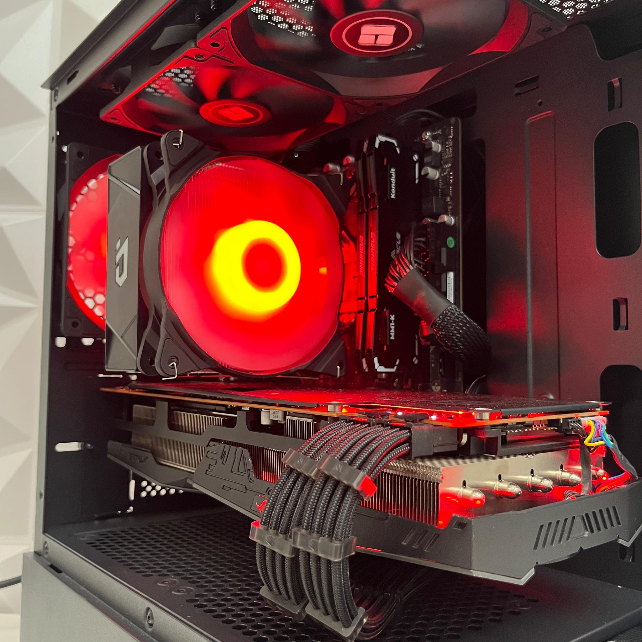 🔴⚫️ | Black RGB Gaming PC | Ryzen 5 5500 + RX 5700 XT 8GB | 16GB