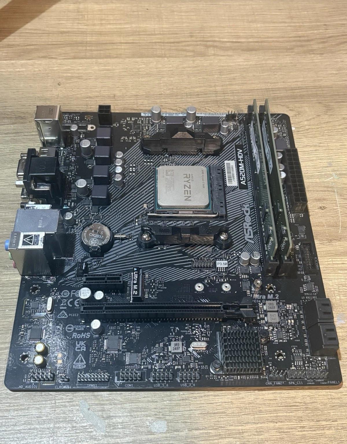 Ryzen 5 1600, AsRock A-520M, 2x8GB