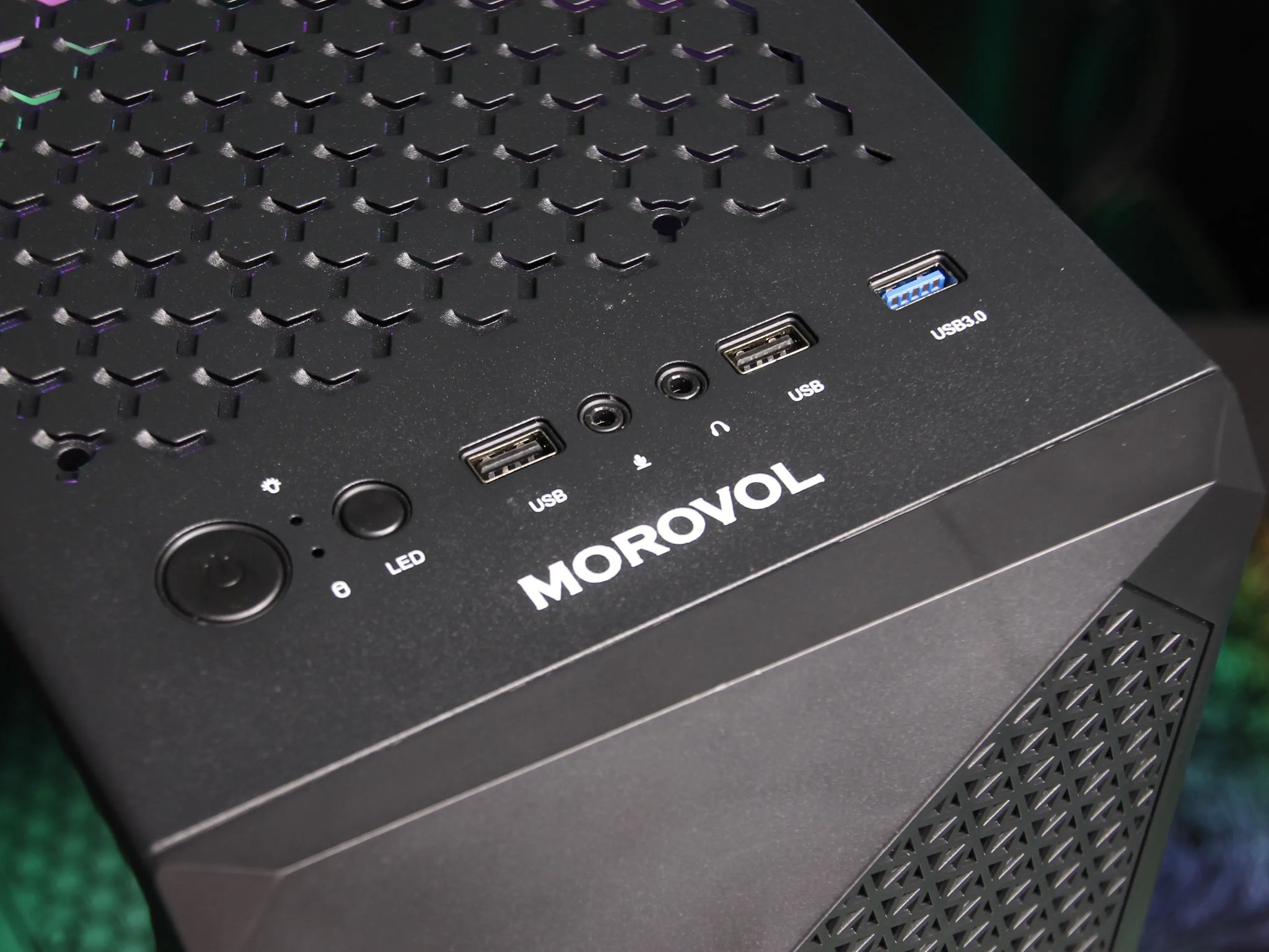 MOROVOL 704 ATX RGB PC Case (Black)