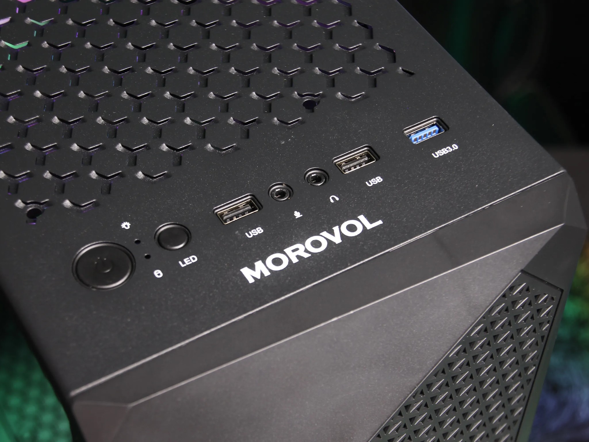 MOROVOL 704 ATX RGB PC Case (Black)