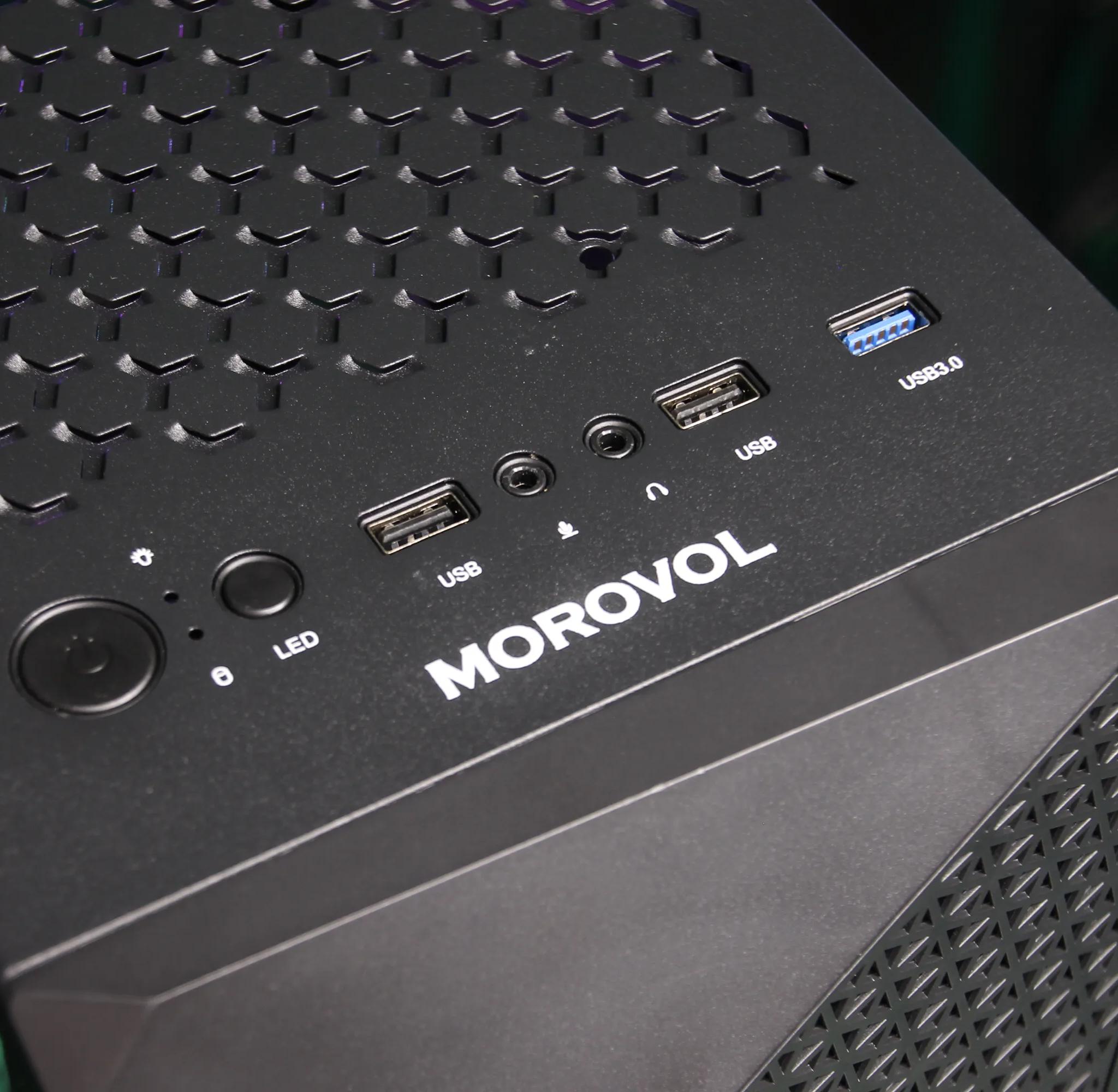 MOROVOL 704 ATX RGB PC Case (Black)
