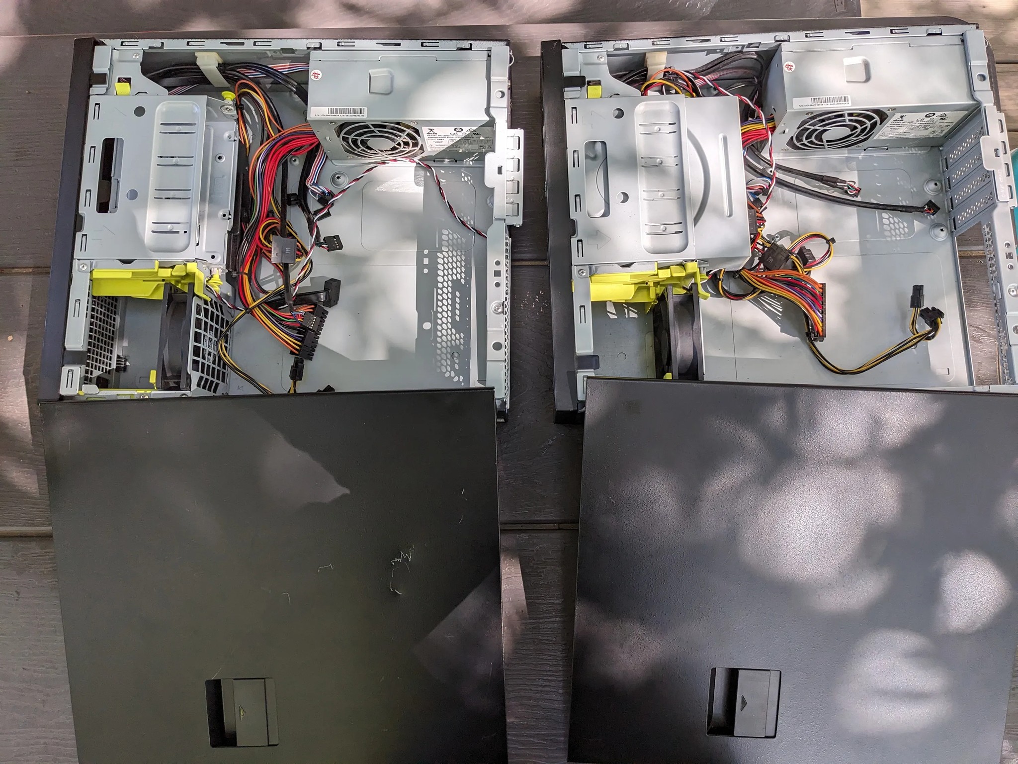 Two Slim PC cases! Both w/ 300W PSU and case fan! And, there is more: One optical drive!