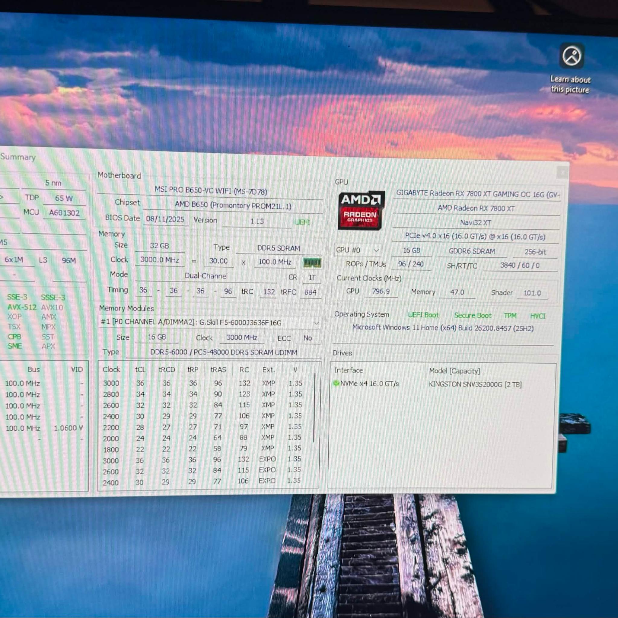 Mid-Range Gaming PC | RYZEN 7500X3D | 32GB DDR5 | 2TB NVMe | RX 7800XT | Windows 11 | WiFi + BT 5.3