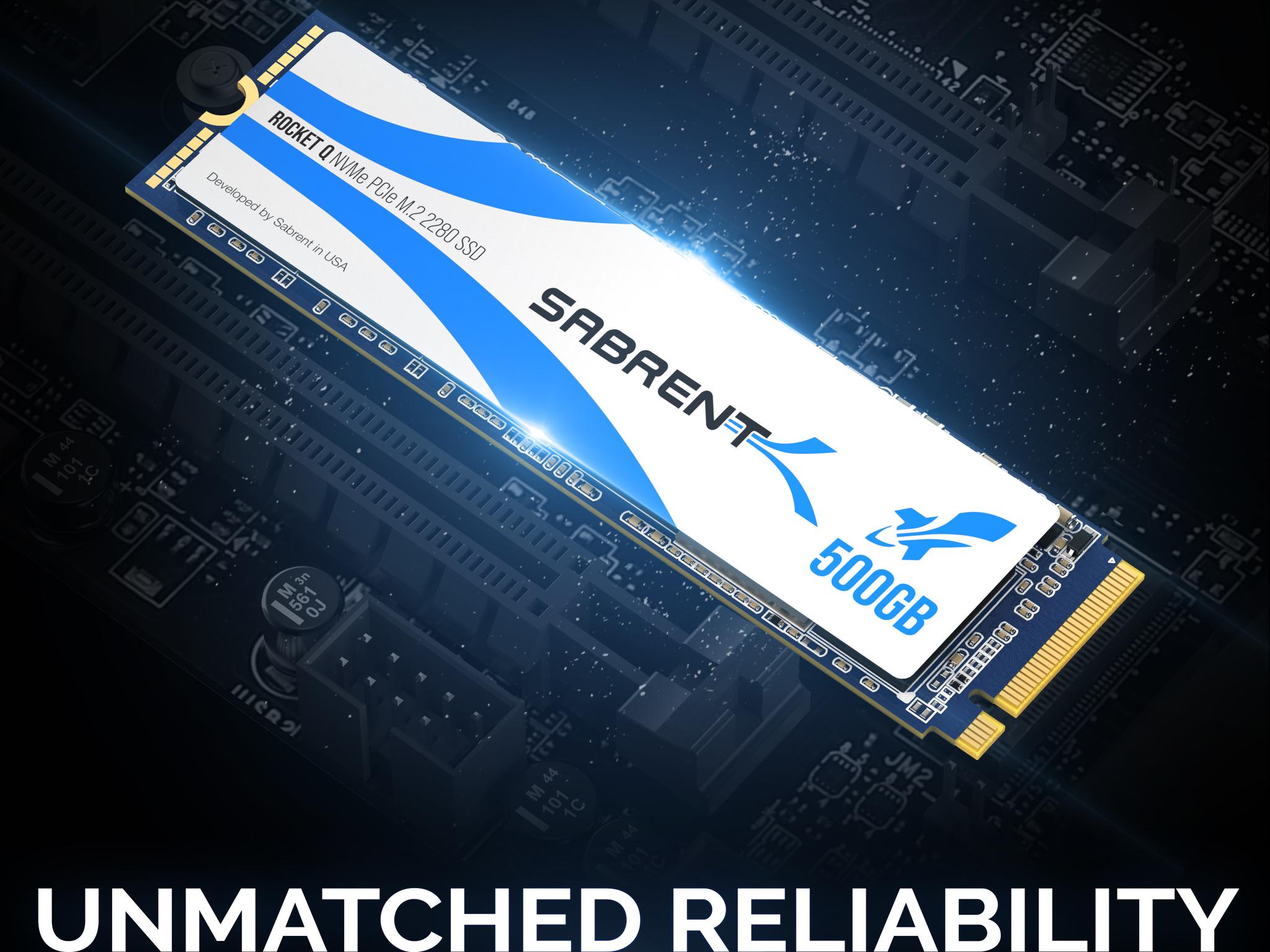 SABRENT Rocket Q 500GB NVMe PCIe M.2 2280 Internal SSD High Performance