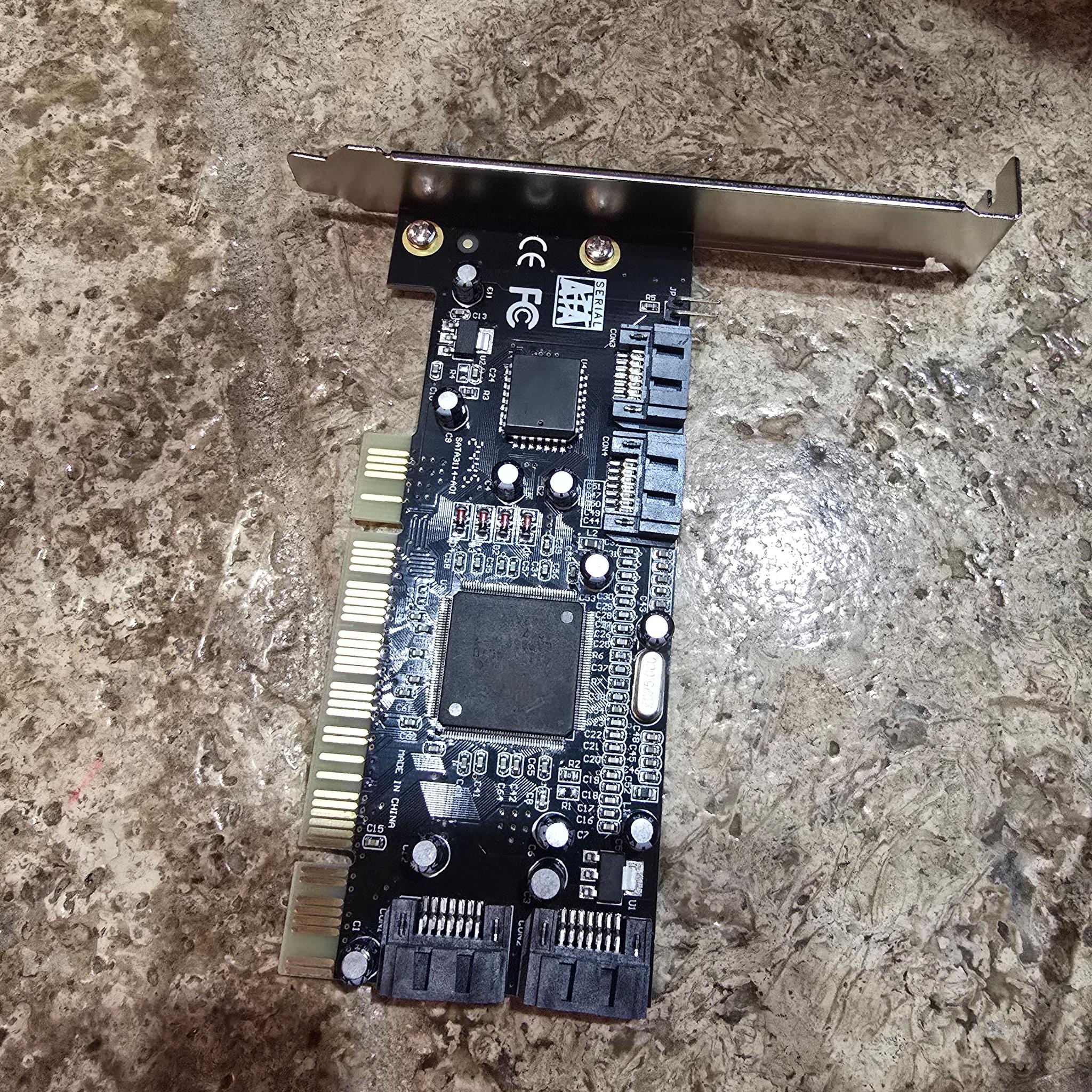Sil3114 PCI SATA RAID Controller Card - 4 Port   1.5Gbps FOUR HARD DRIVE support / NAS