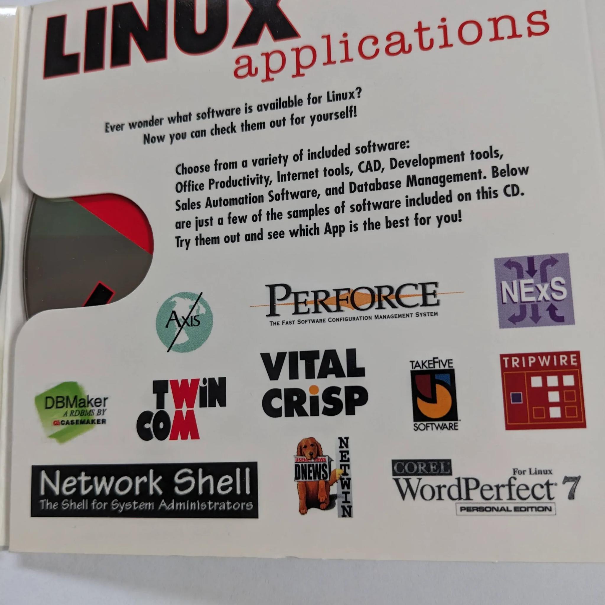 The Complete redhat Linux 5.1 PC CD-ROM from 1998. Excellent condition!