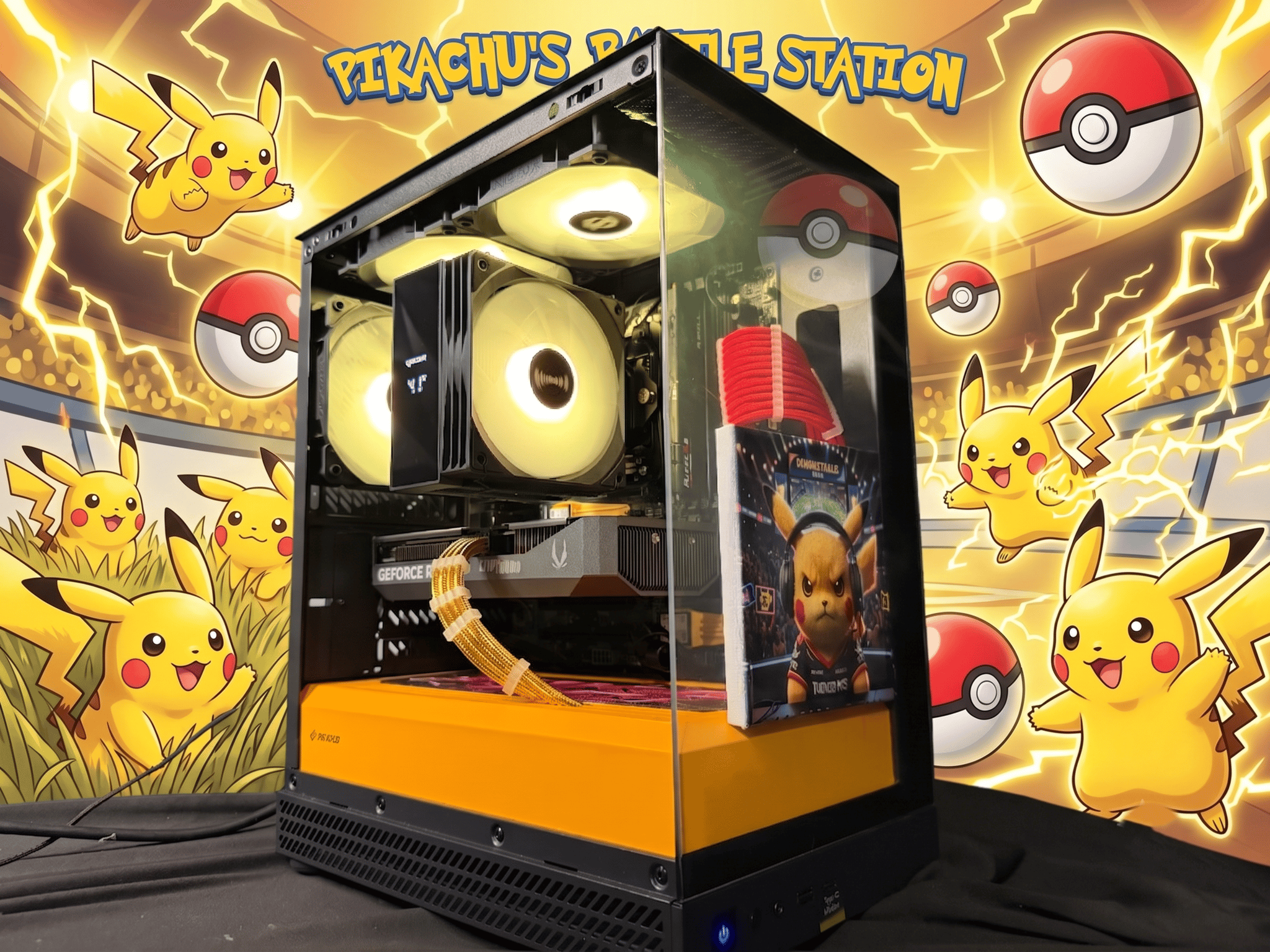 ⚡🐭 PIKA PC 🐭⚡Ryzen 5 7500X3D | RTX 5060Ti| 16 GB DDR5| 1.254 TB NVMe| 650W PSU