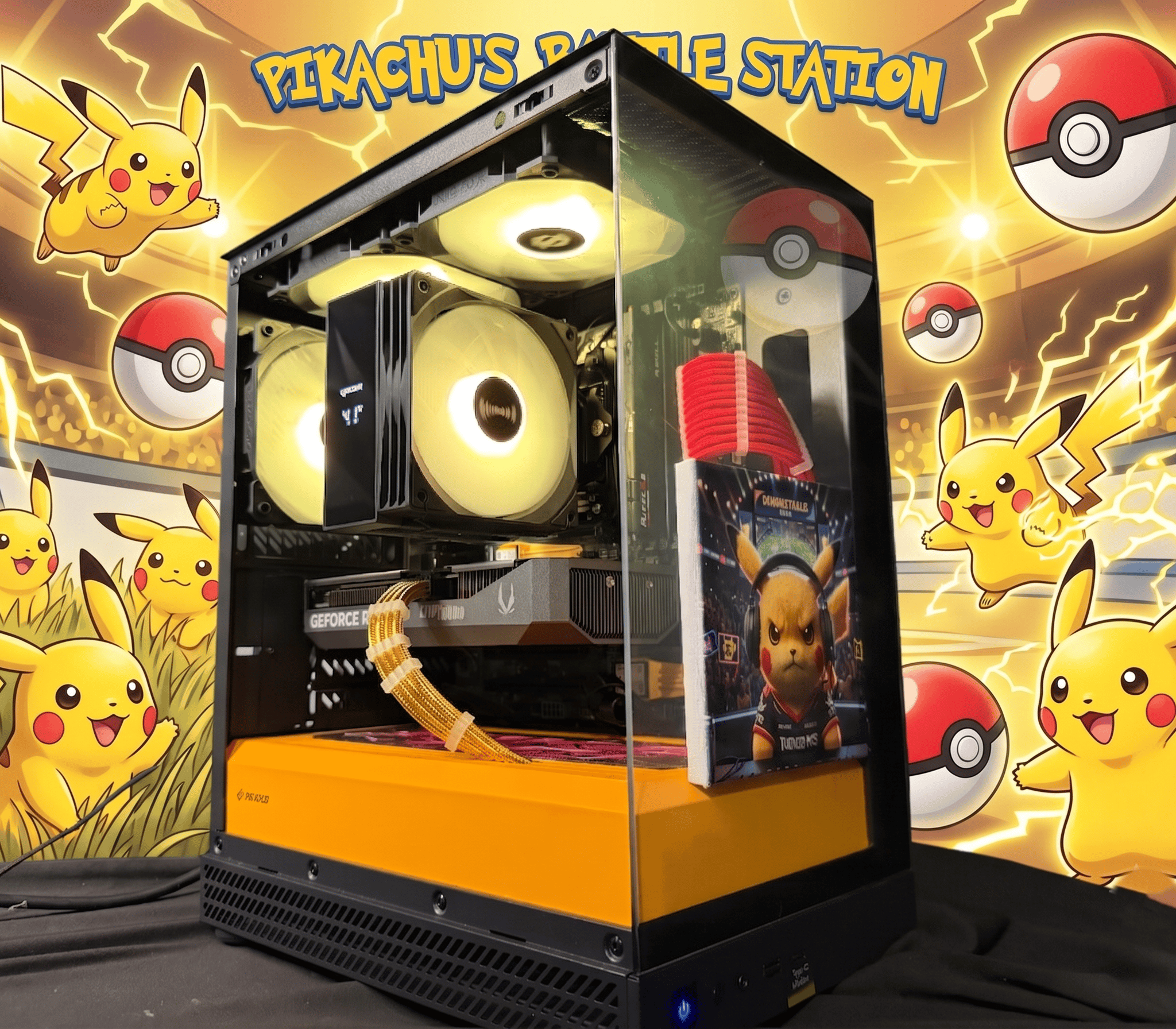 ⚡🐭 PIKA PC 🐭⚡Ryzen 5 7500X3D | RTX 5060Ti| 16 GB DDR5| 1.254 TB NVMe| 650W PSU