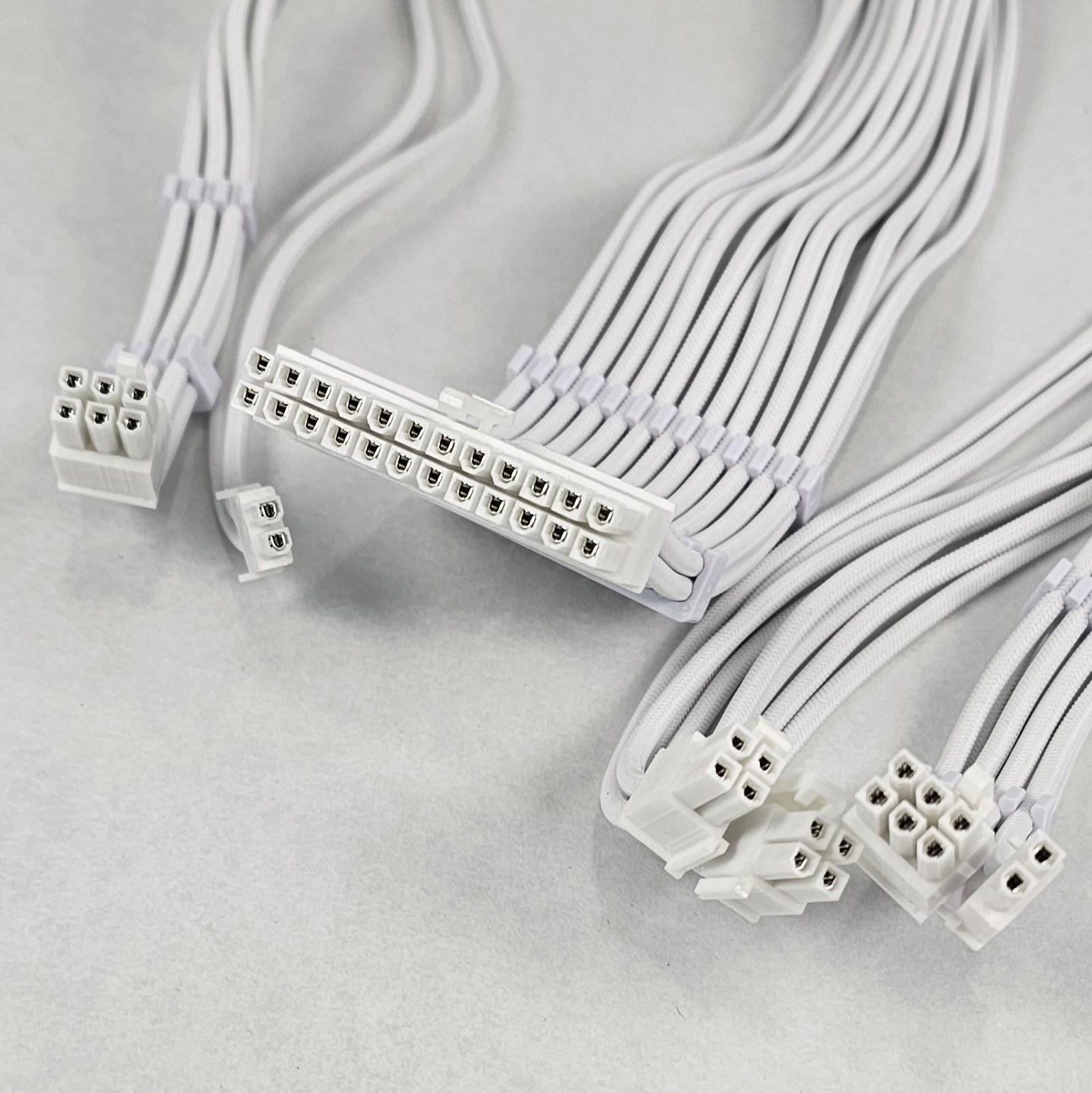 White CPU and Motherboard PC Extension Cables