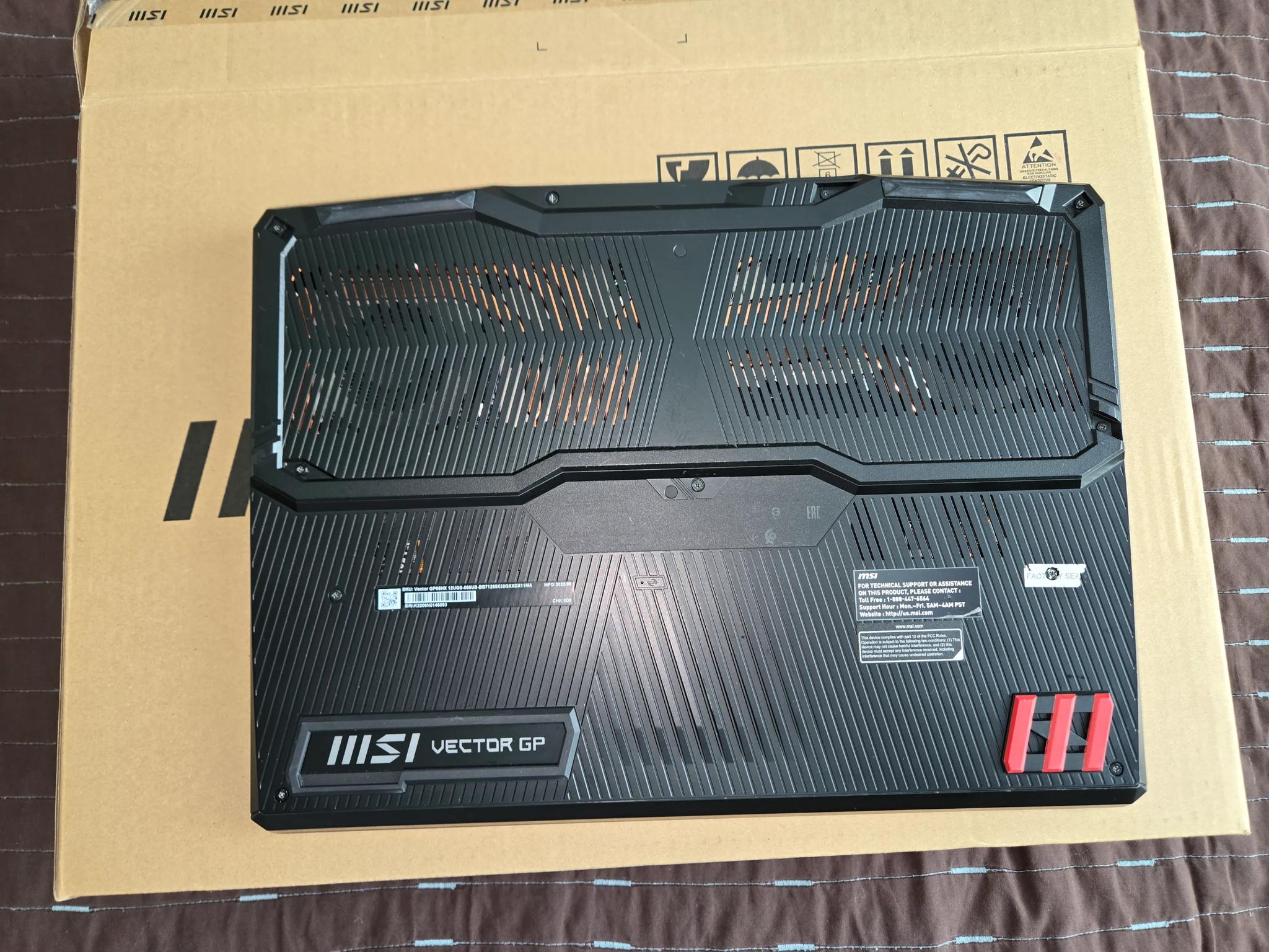 MSI Vector GP66HX 12UGS Gaming Laptop.32GB DDR5,i7 12800HX,RTX 3070Ti 150watt.1TB SSD,15.6"QHD 165Hz