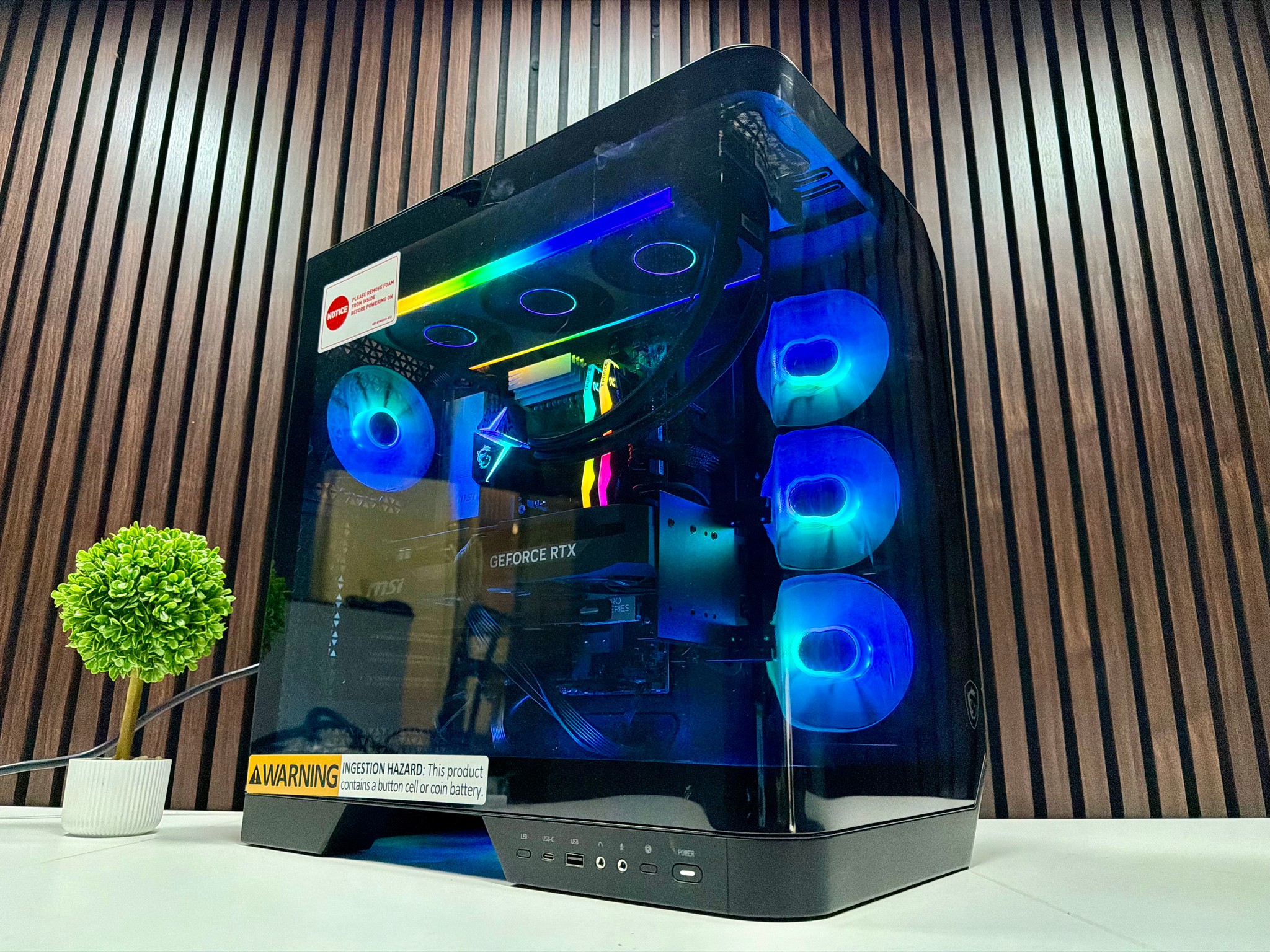 MSI Vision ZS 9NVV-1275US RTX 5080 | Ryzen 9800X3D | 64GB DDR5 | 2TB M.2 | 850 Watt Gold PSU | AIO
