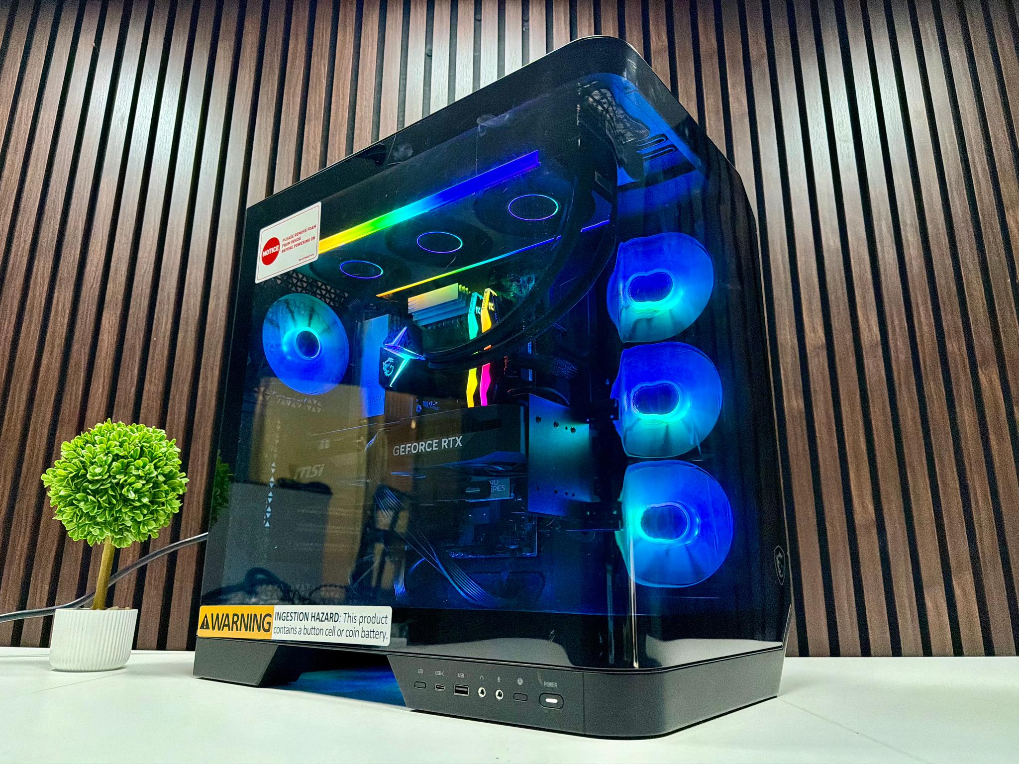 MSI Vision ZS 9NVV-1275US RTX 5080 | Ryzen 9800X3D | 64GB DDR5 | 2TB M.2 | 850 Watt Gold PSU | AIO