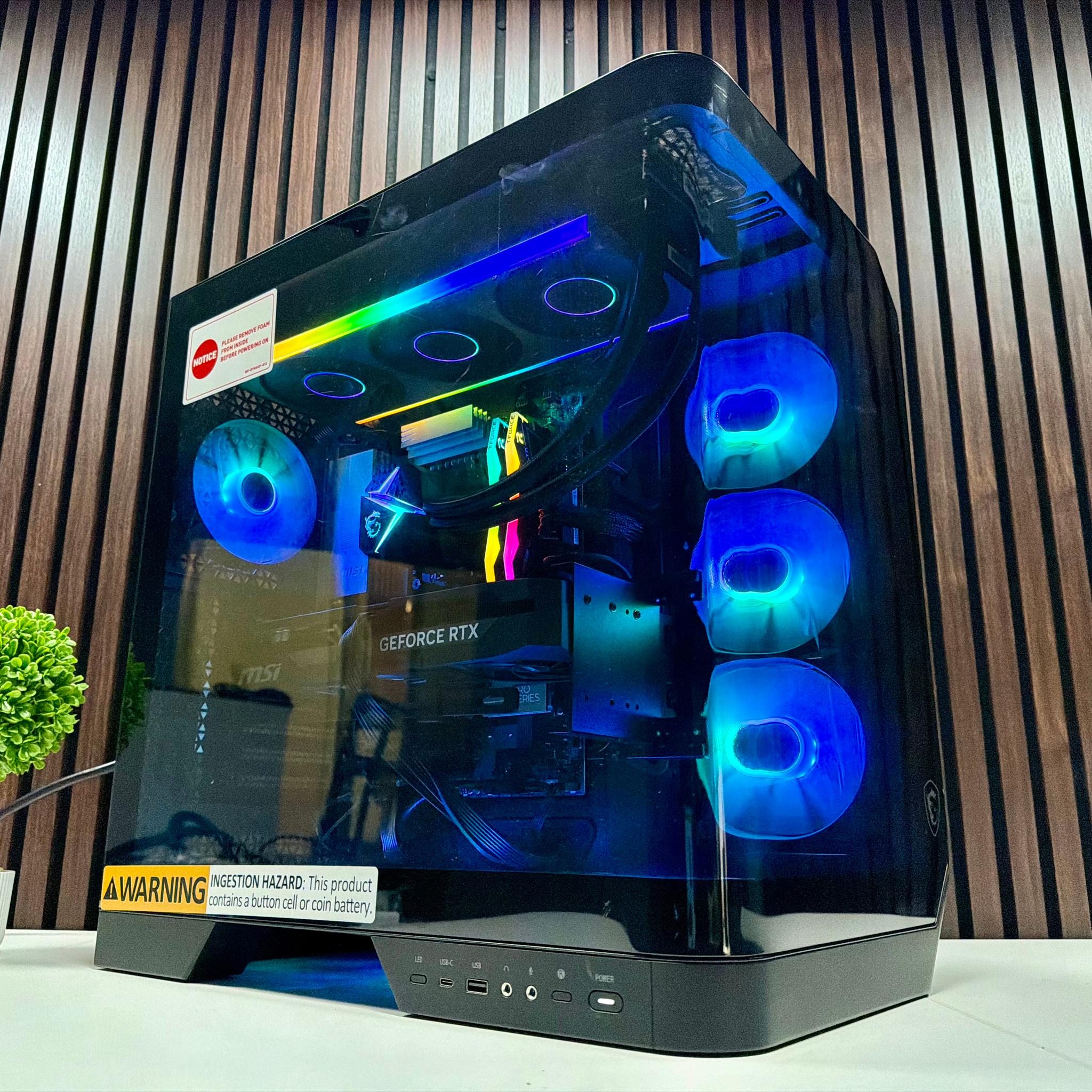 MSI Vision ZS 9NVV-1275US RTX 5080 | Ryzen 9800X3D | 64GB DDR5 | 2TB M.2 | 850 Watt Gold PSU | AIO