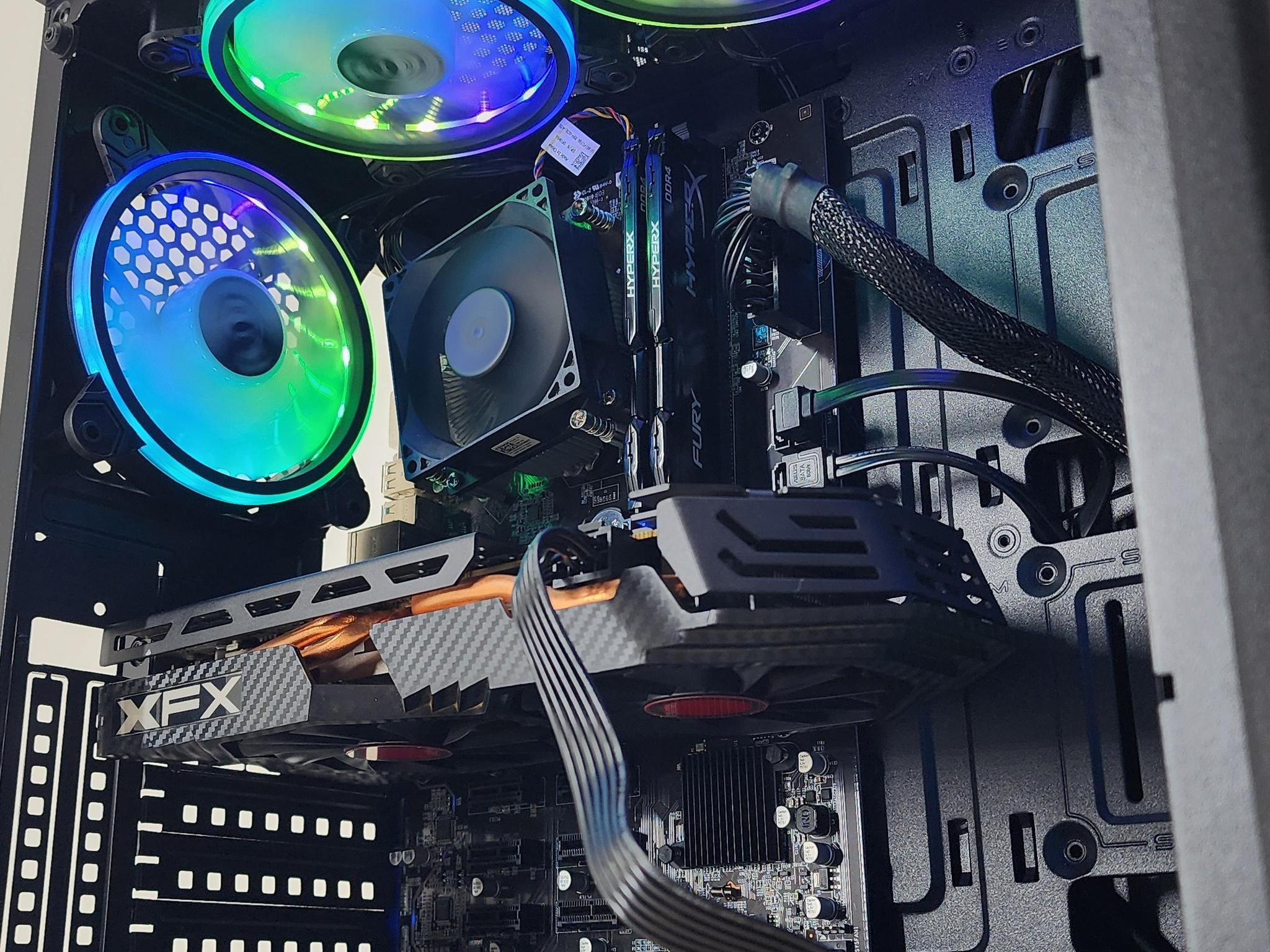 Gaming PC i3-6300 8GB RAM 256GB SSD + 1TB HDD RX 580 8GB Windows 11 Computer