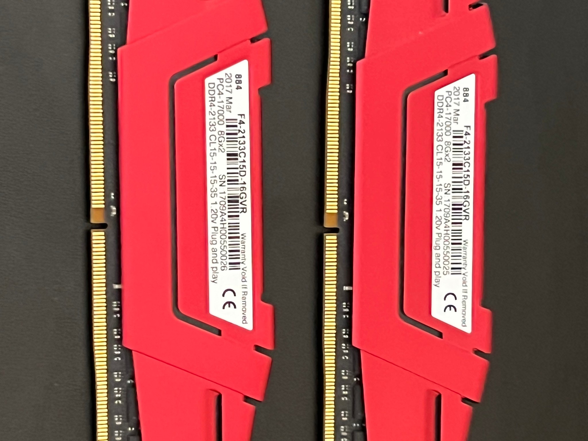 G.Skill Ripjaws V 16GB (2x8GB) DDR4 2133MHz PC4-17000 CL15 RAM F4