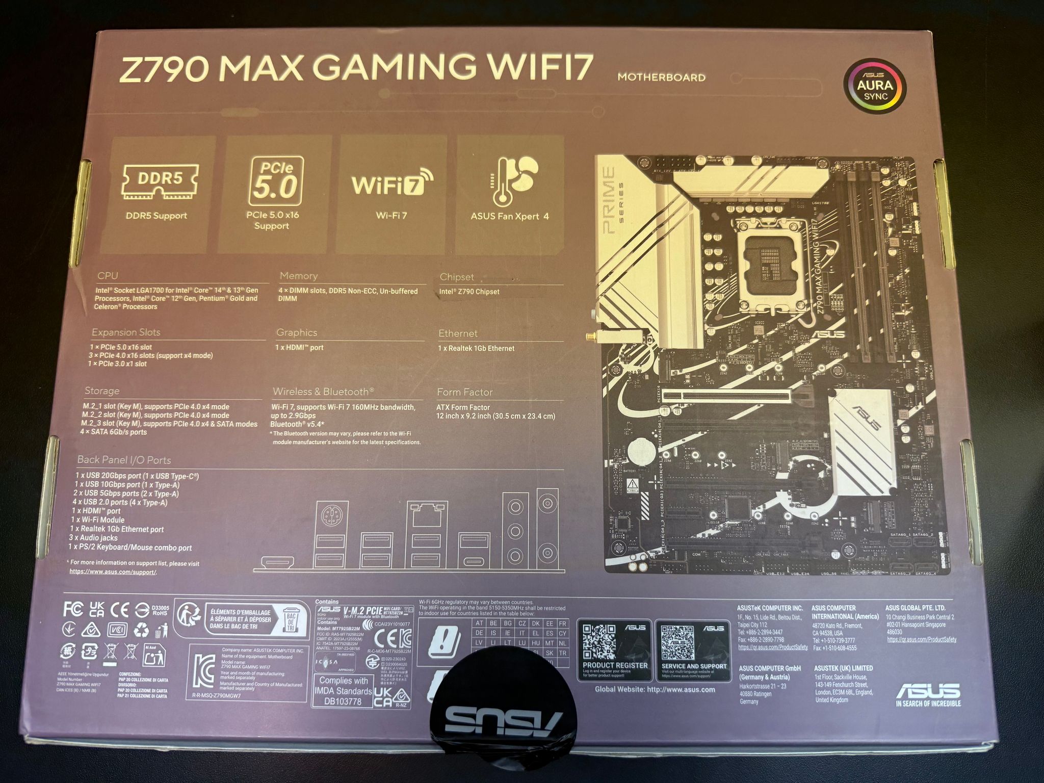 ASUS Z790 MAX GAMING WIFI7