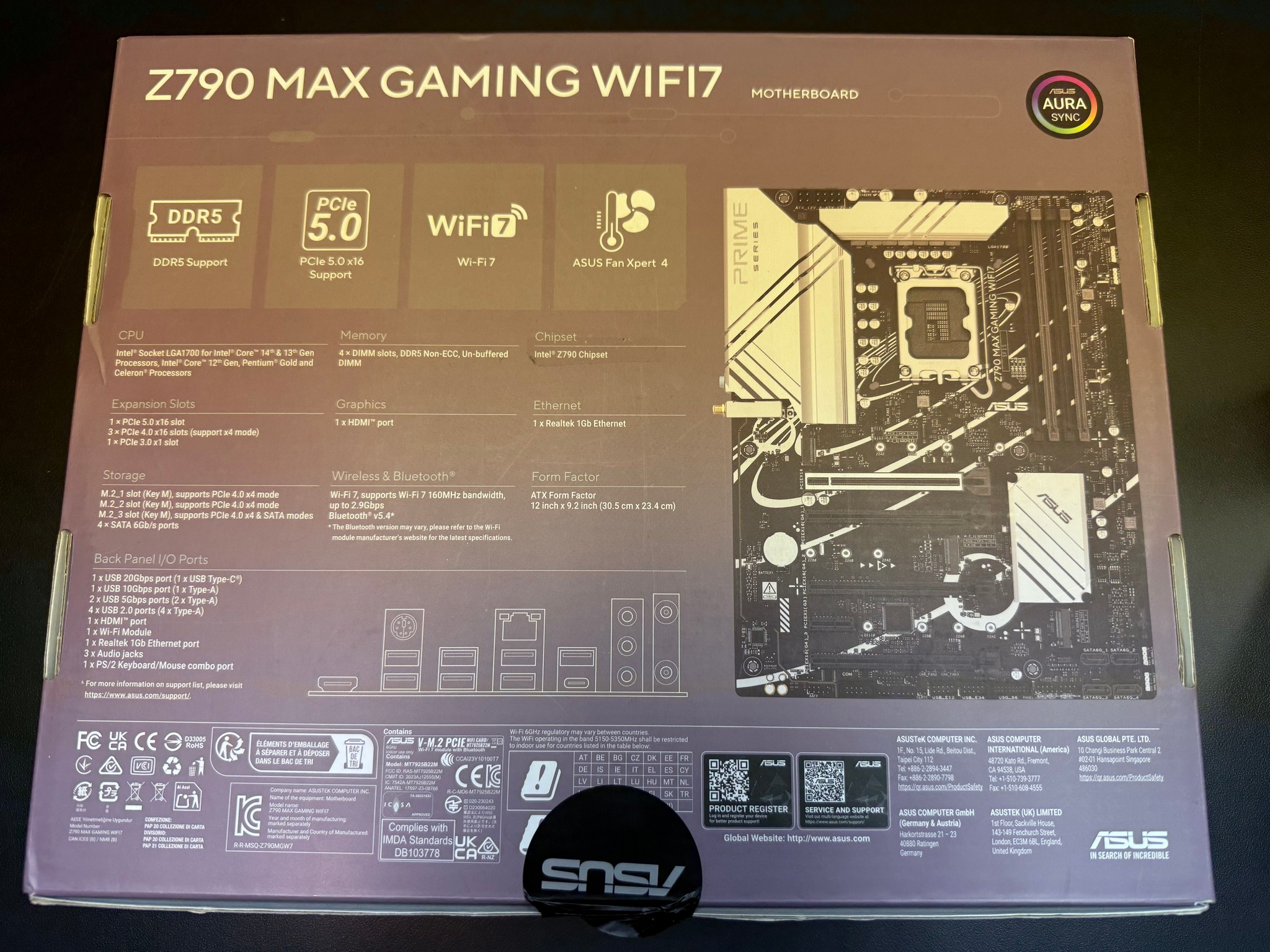 ASUS Z790 MAX GAMING WIFI7