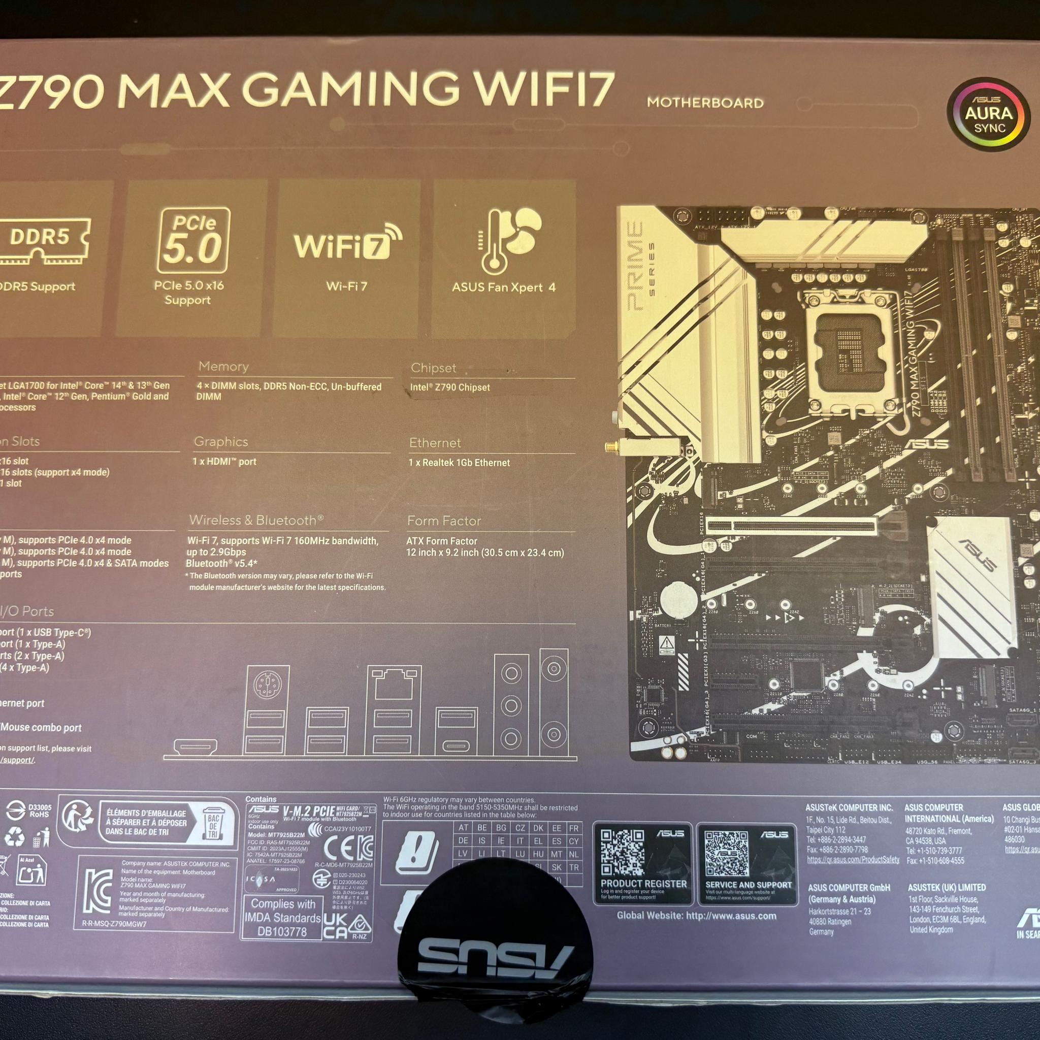 ASUS Z790 MAX GAMING WIFI7