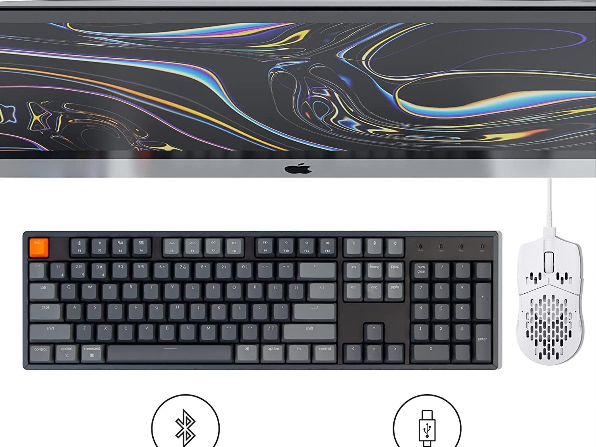 NEW! Keychron K10 RGB Full Size Layout Hot-Swappable Mechanical Keyboard - Aluminum Frame