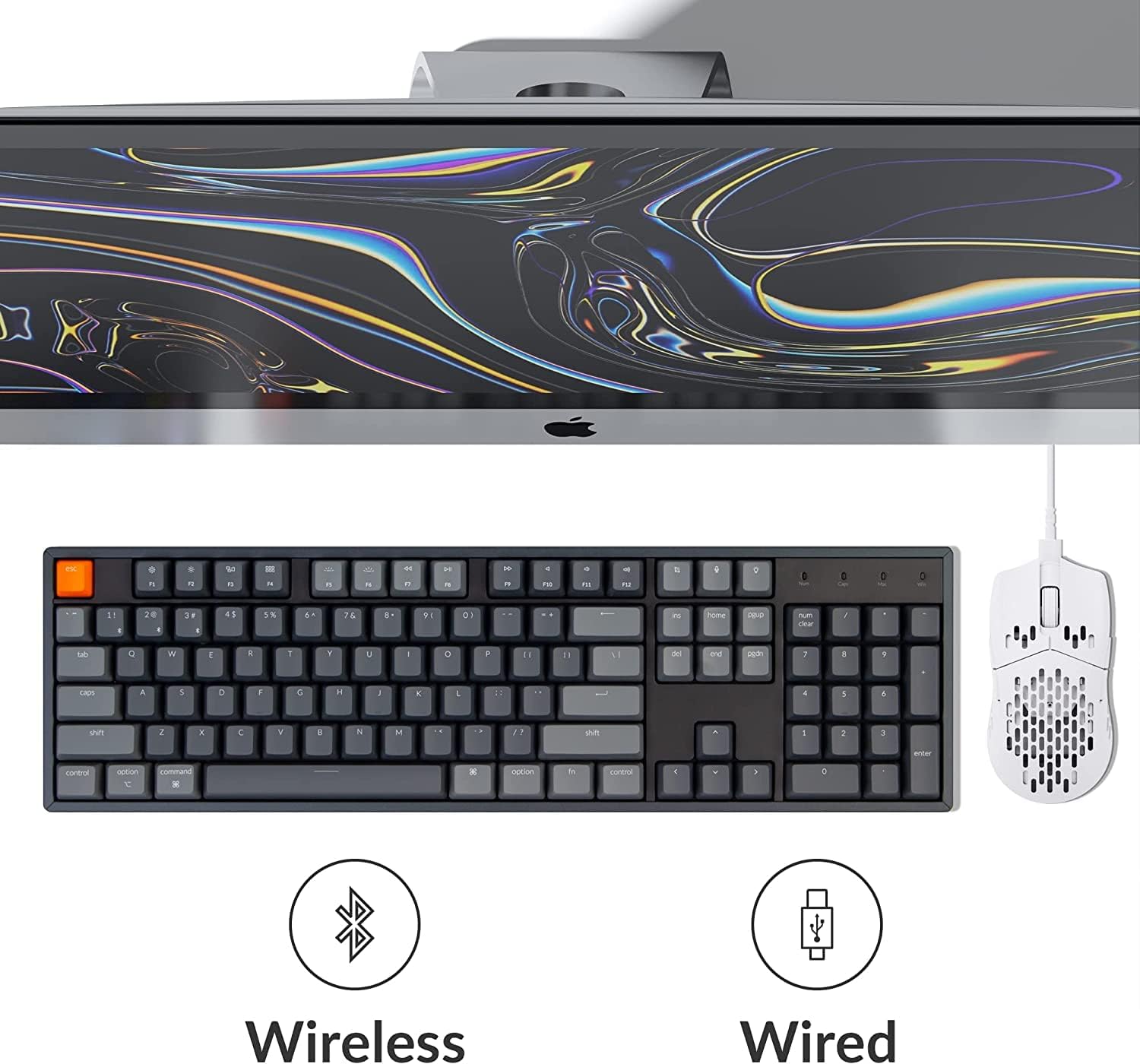 NEW! Keychron K10 RGB Full Size Layout Hot-Swappable Mechanical Keyboard - Aluminum Frame