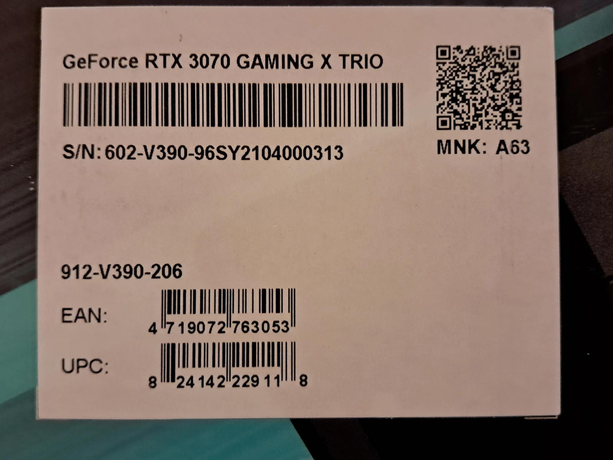 MSI GeForce RTX 3070 Gaming X Trio