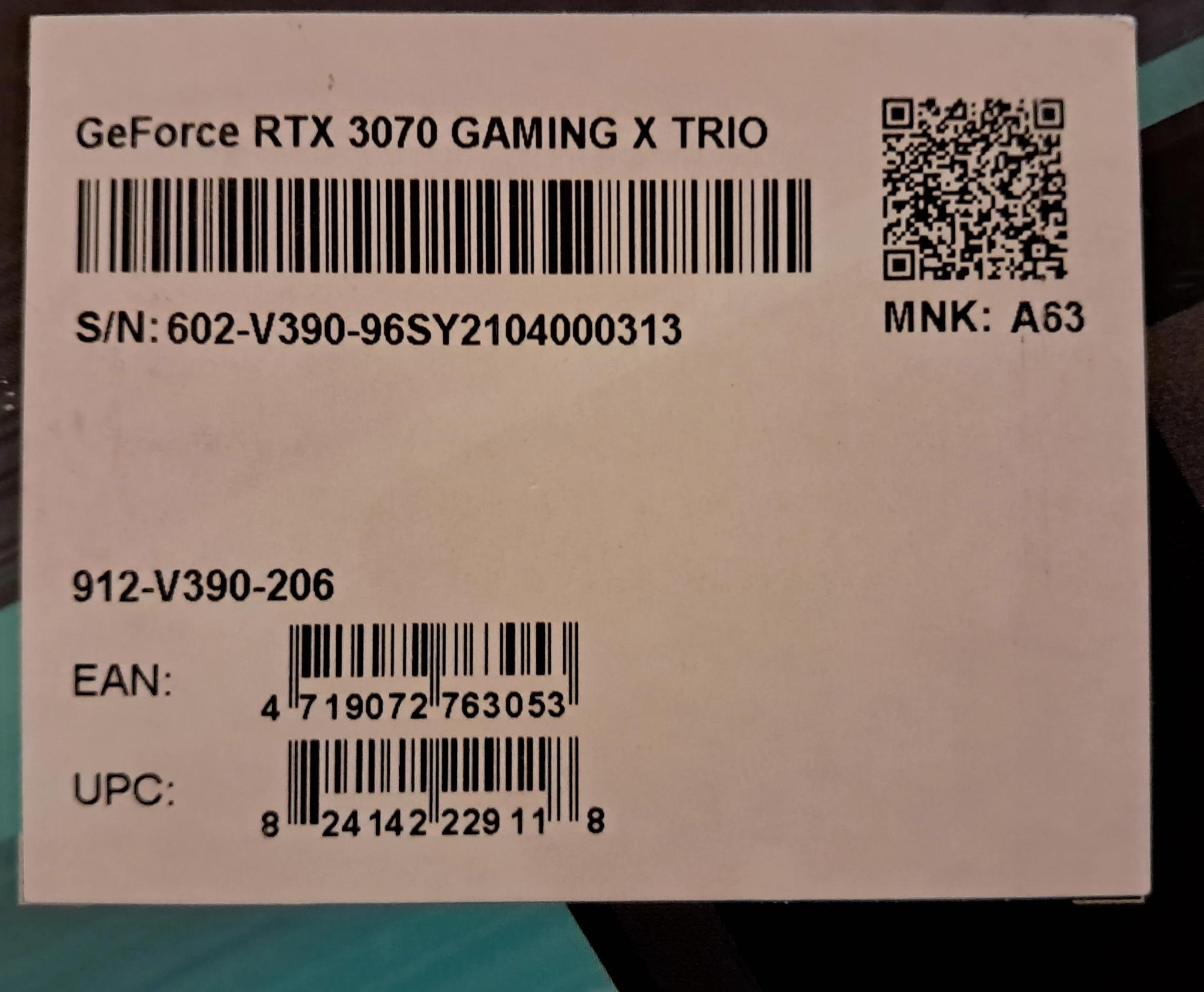 MSI GeForce RTX 3070 Gaming X Trio