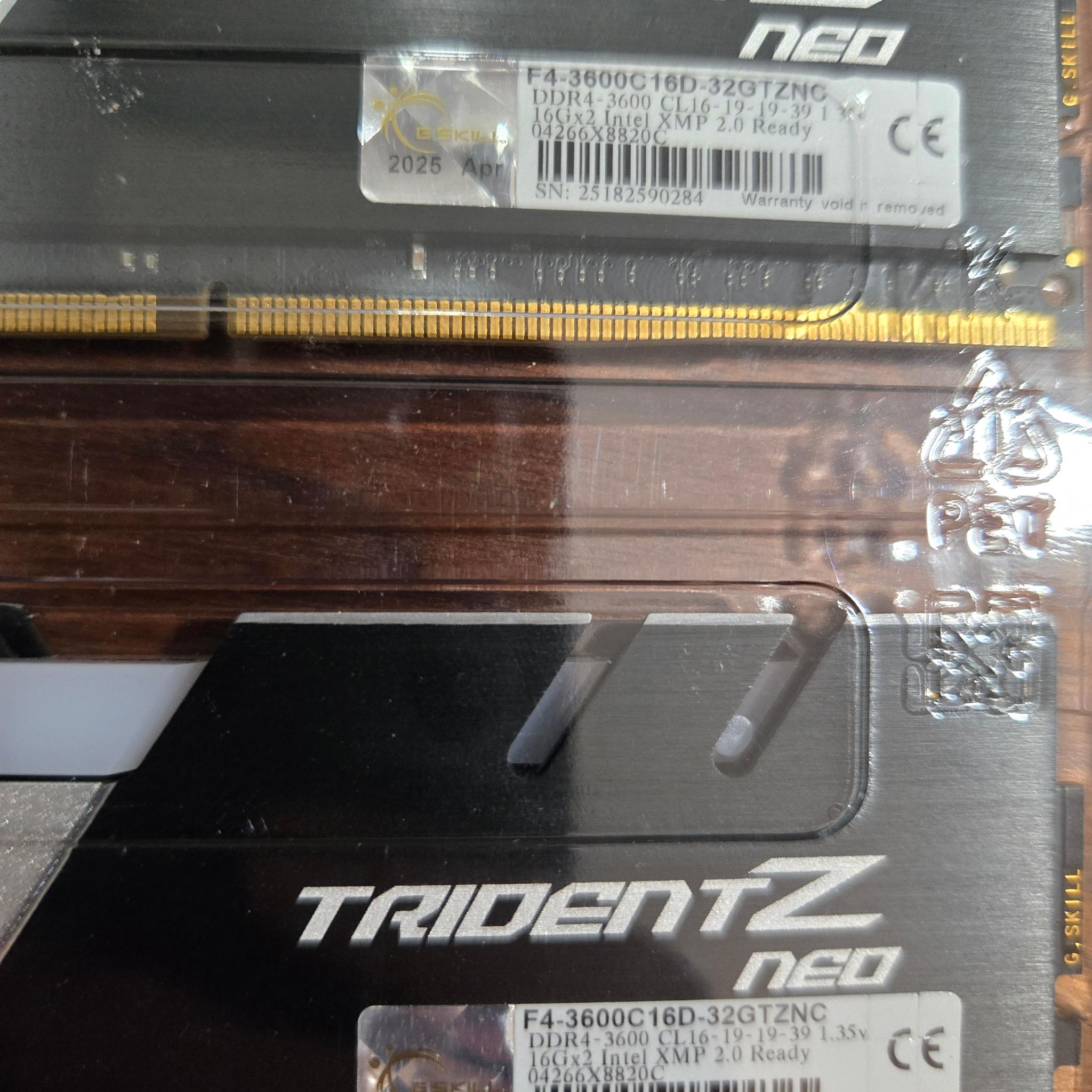 GSkill Trident Z Neo 32gb 2x16gb Dual Rank Cl16 3600mhz