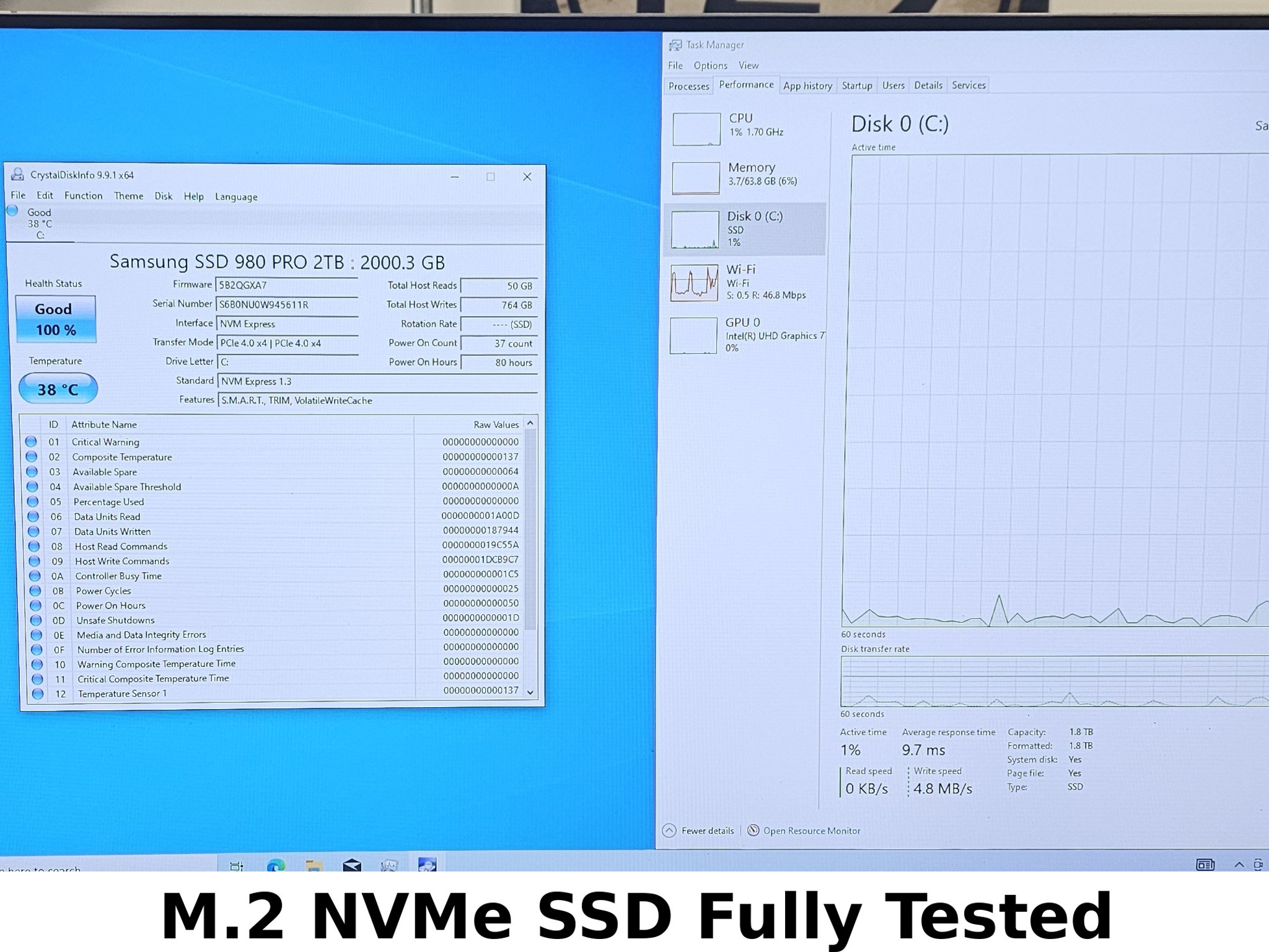2TB NVMe M.2 SSD Samsung 980 PRO