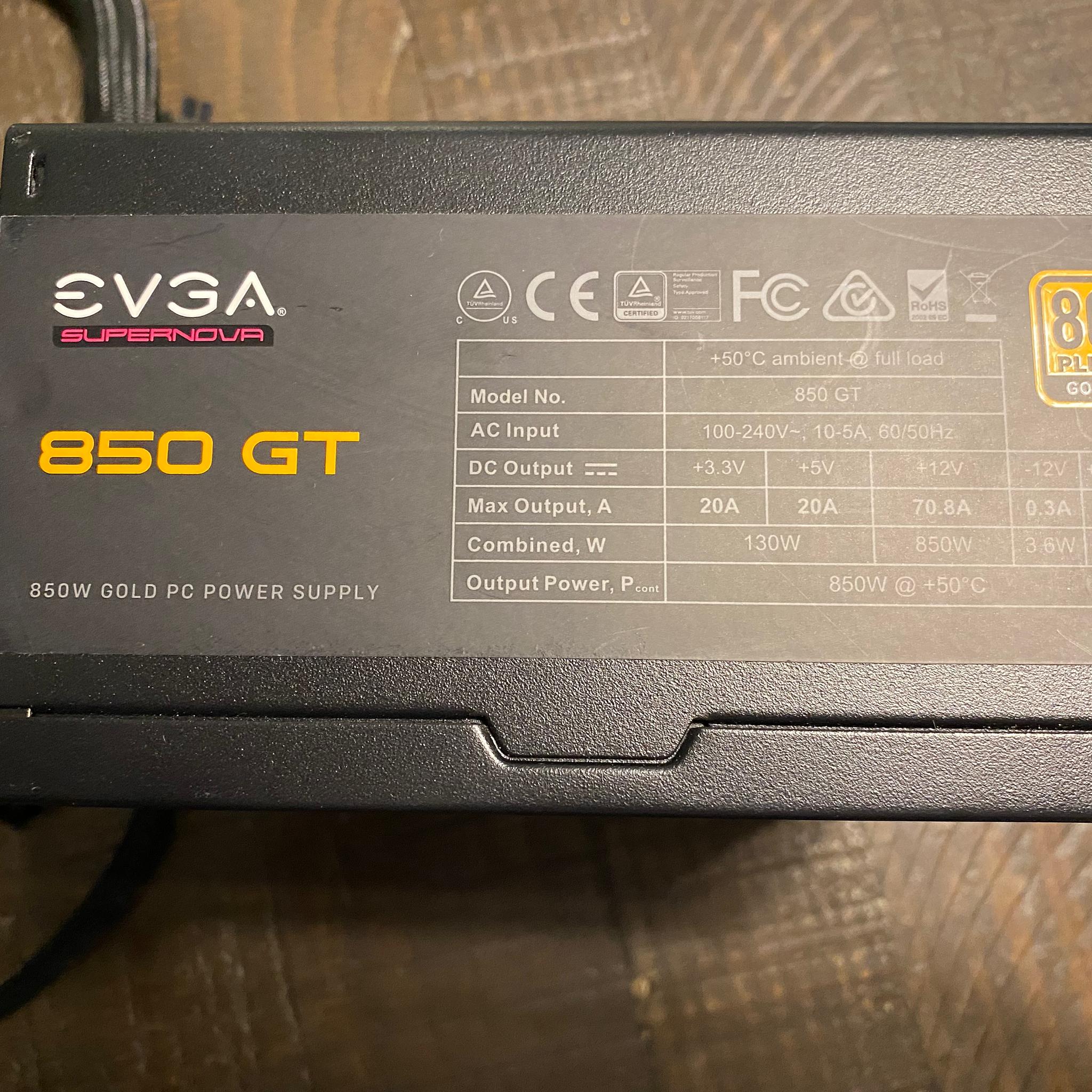 EVGA 850W GT Gold Power Supply