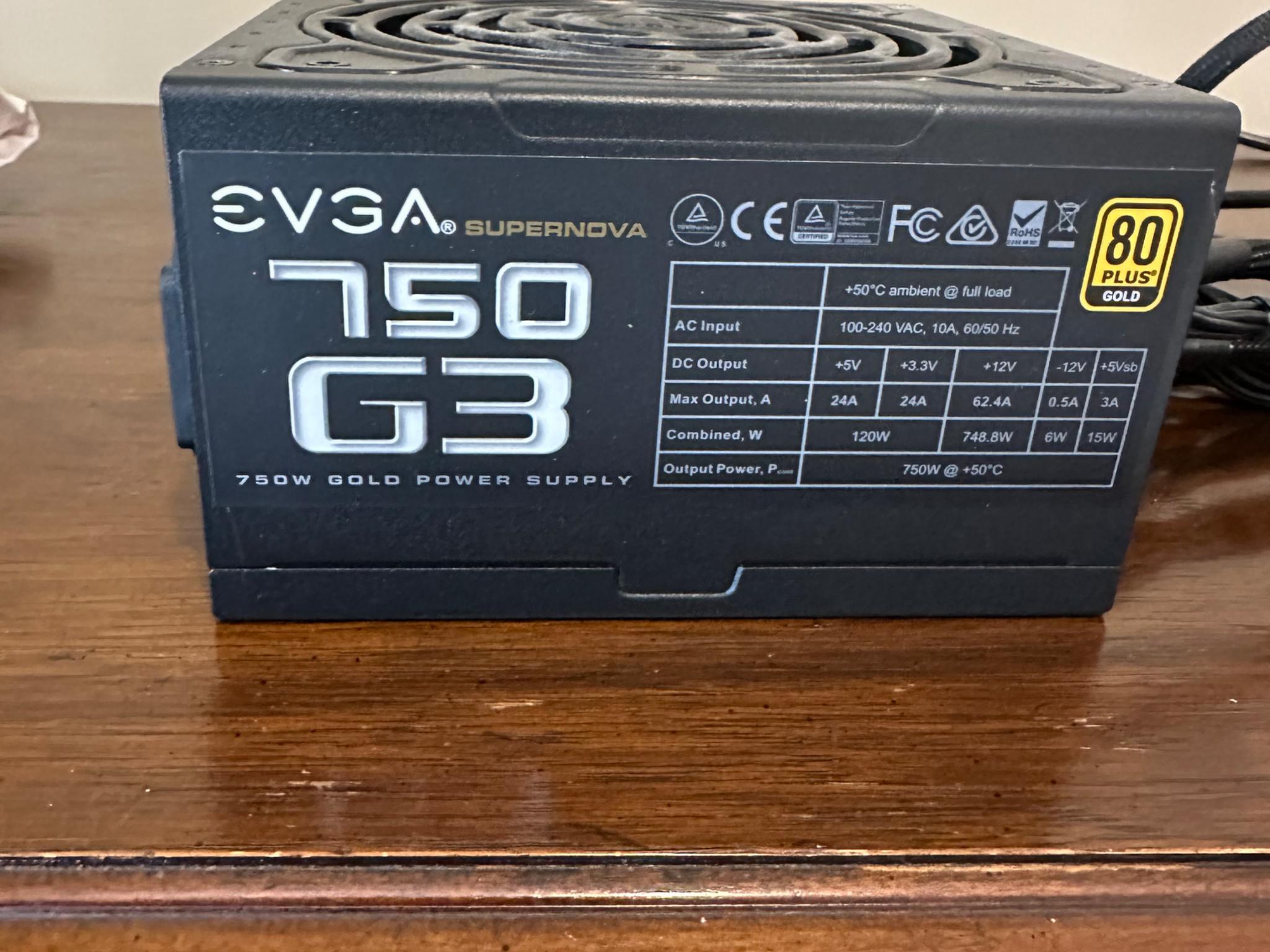 EVGA Supernova G3 750W 80 Plus Gold Power Supply Fully Modular