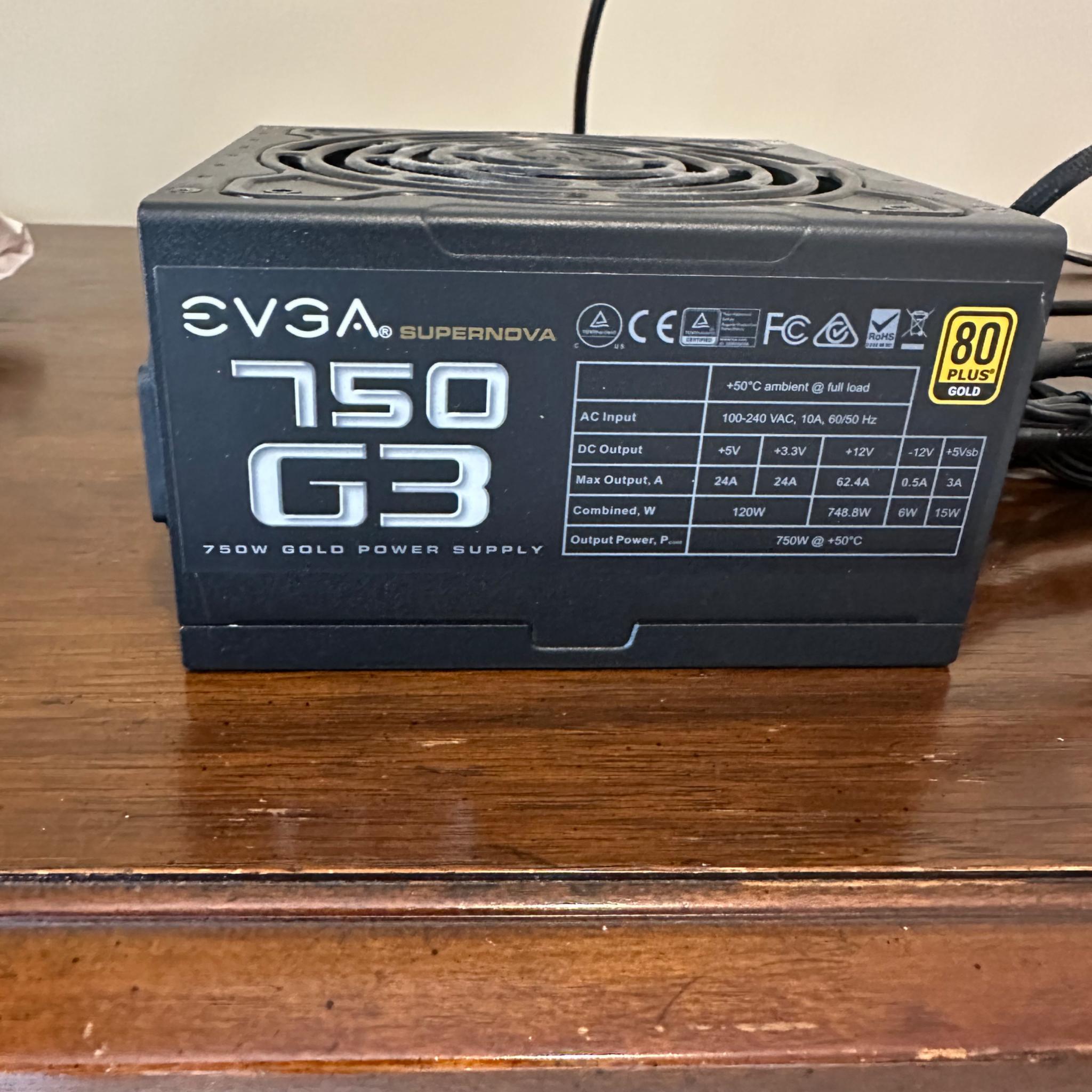 EVGA Supernova G3 750W 80 Plus Gold Power Supply Fully Modular