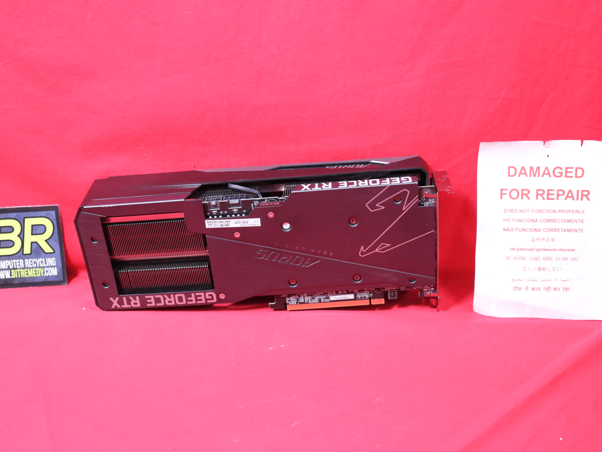 *AS IS/FOR REPAIR* Gigabyte Aorus GeForce RTX 3060 Ti Elite 8G GDDR6 Desktop GPU GV-306TAORUS E-8GD