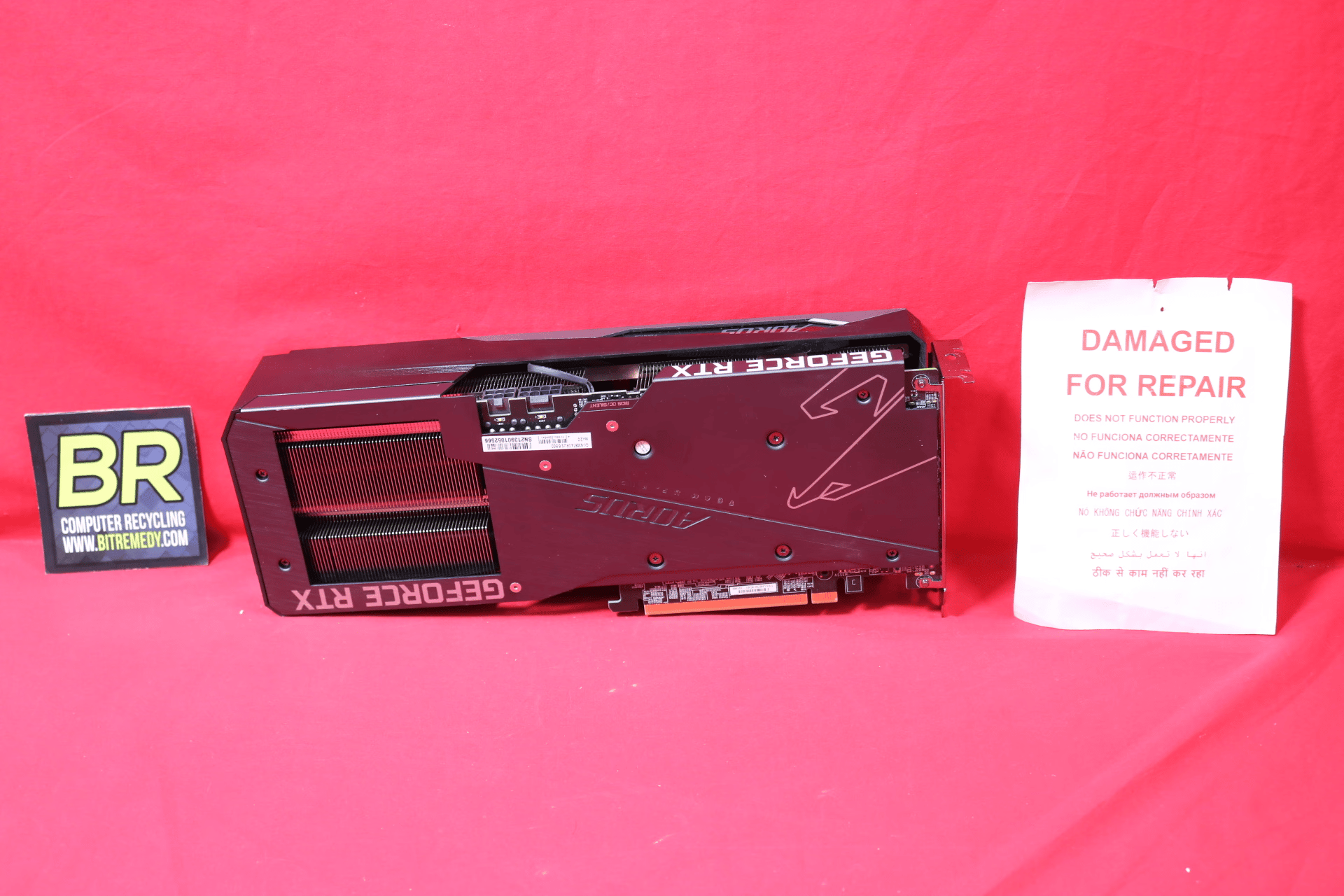*AS IS/FOR REPAIR* Gigabyte Aorus GeForce RTX 3060 Ti Elite 8G GDDR6 Desktop GPU GV-306TAORUS E-8GD