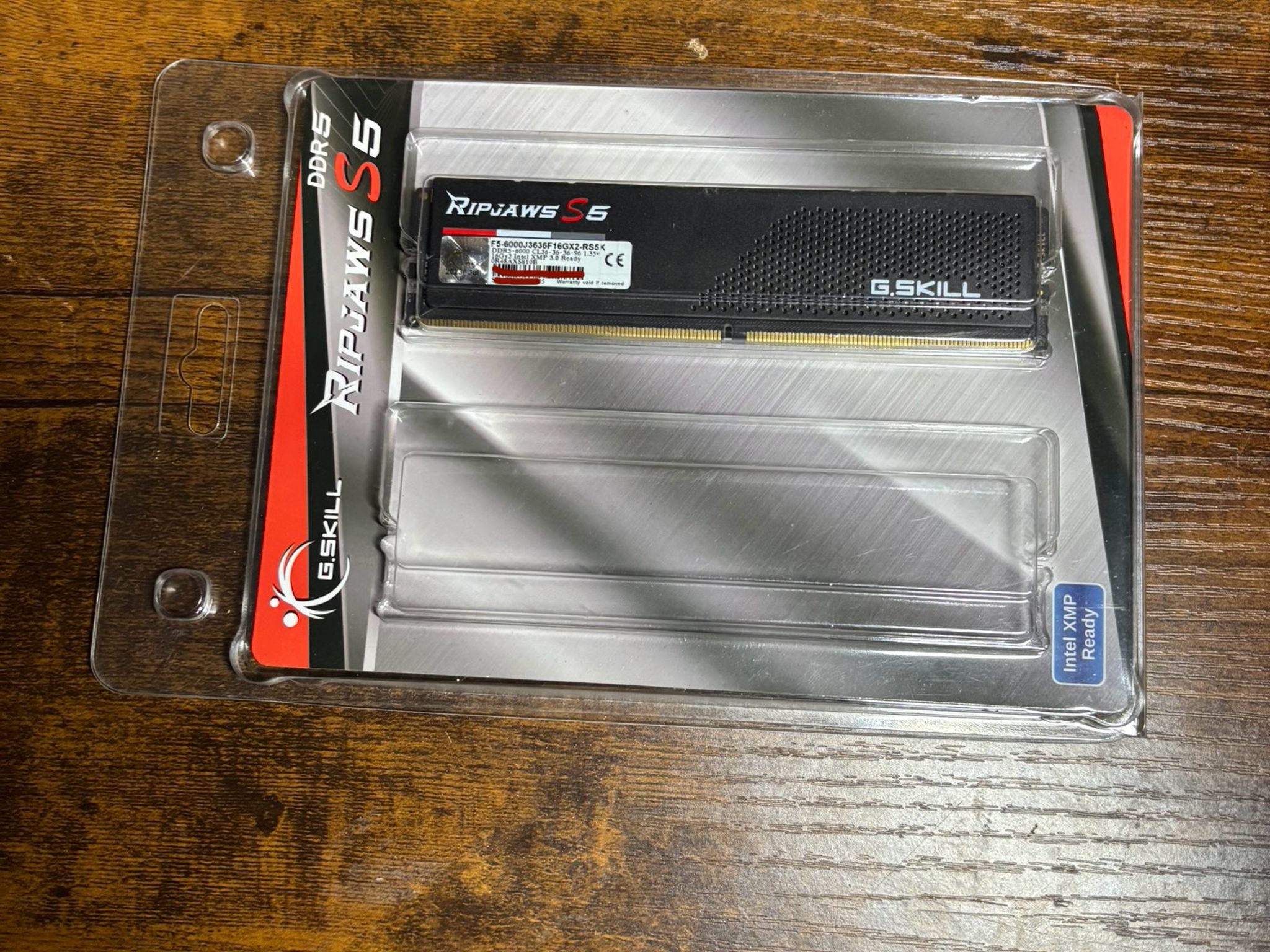 G.SKILL RIPJAWS S5 16GB DDR5 6000MHZ INTEL XMP READY RAM